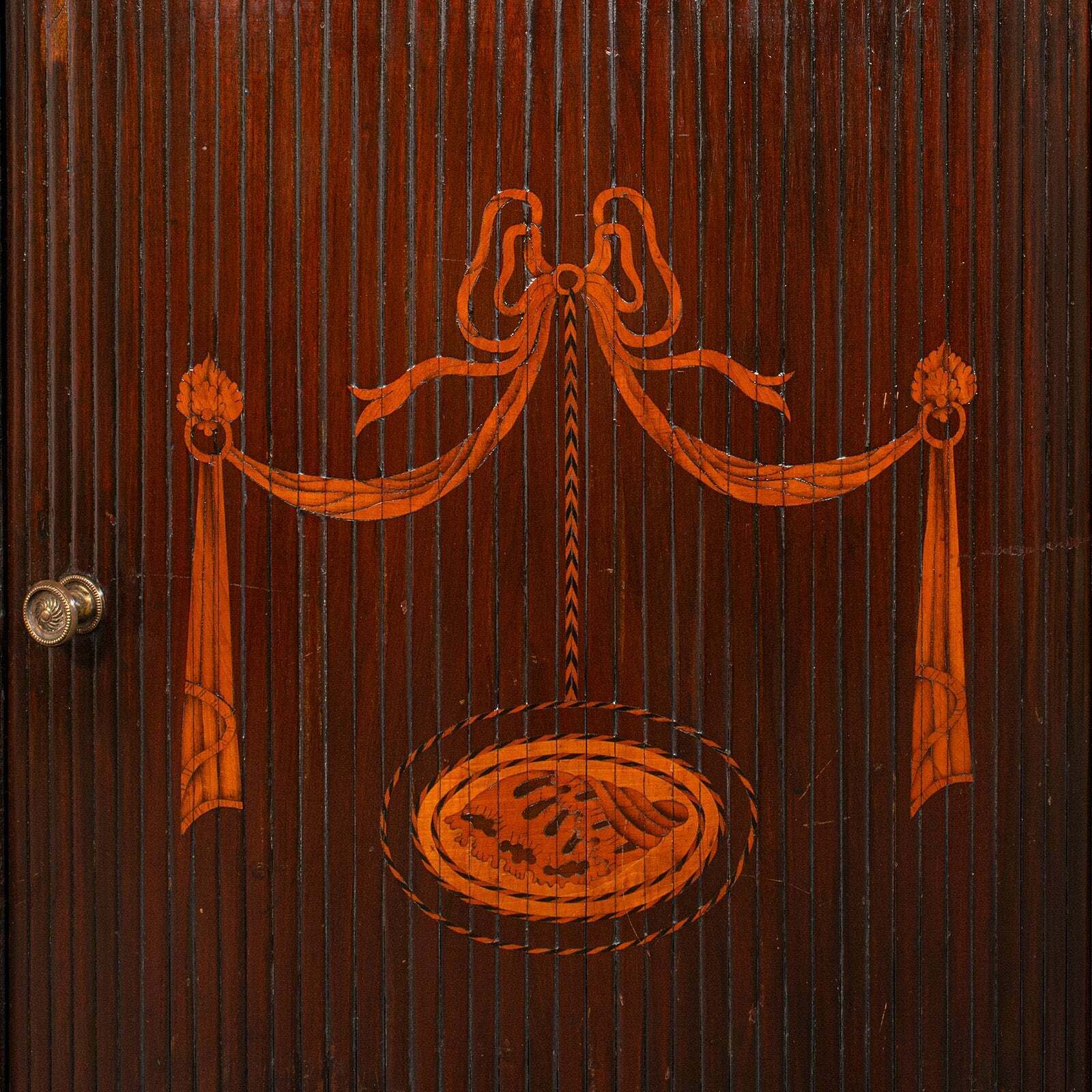 Antique Tambour Corner Cabinet, Dutch, Walnut, Cupboard, Georgian, Circa 1800 photo buy