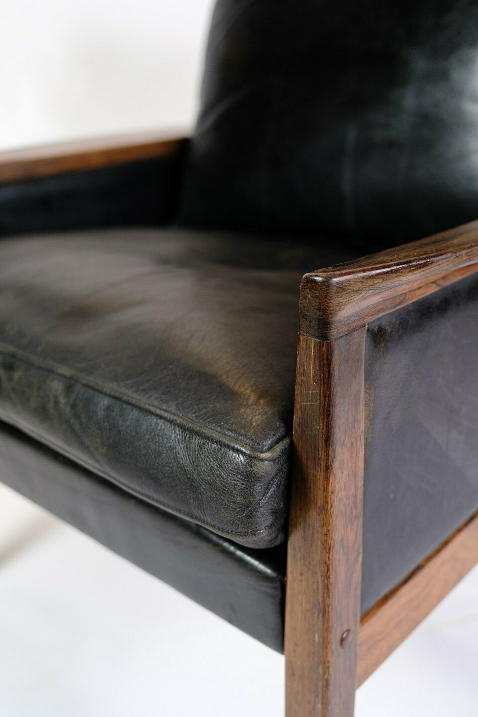 Armchair In Rosewood  & Black Leather By Hans Olsen For Brdr. Juul Kristensen From 1960s photo 1405.0