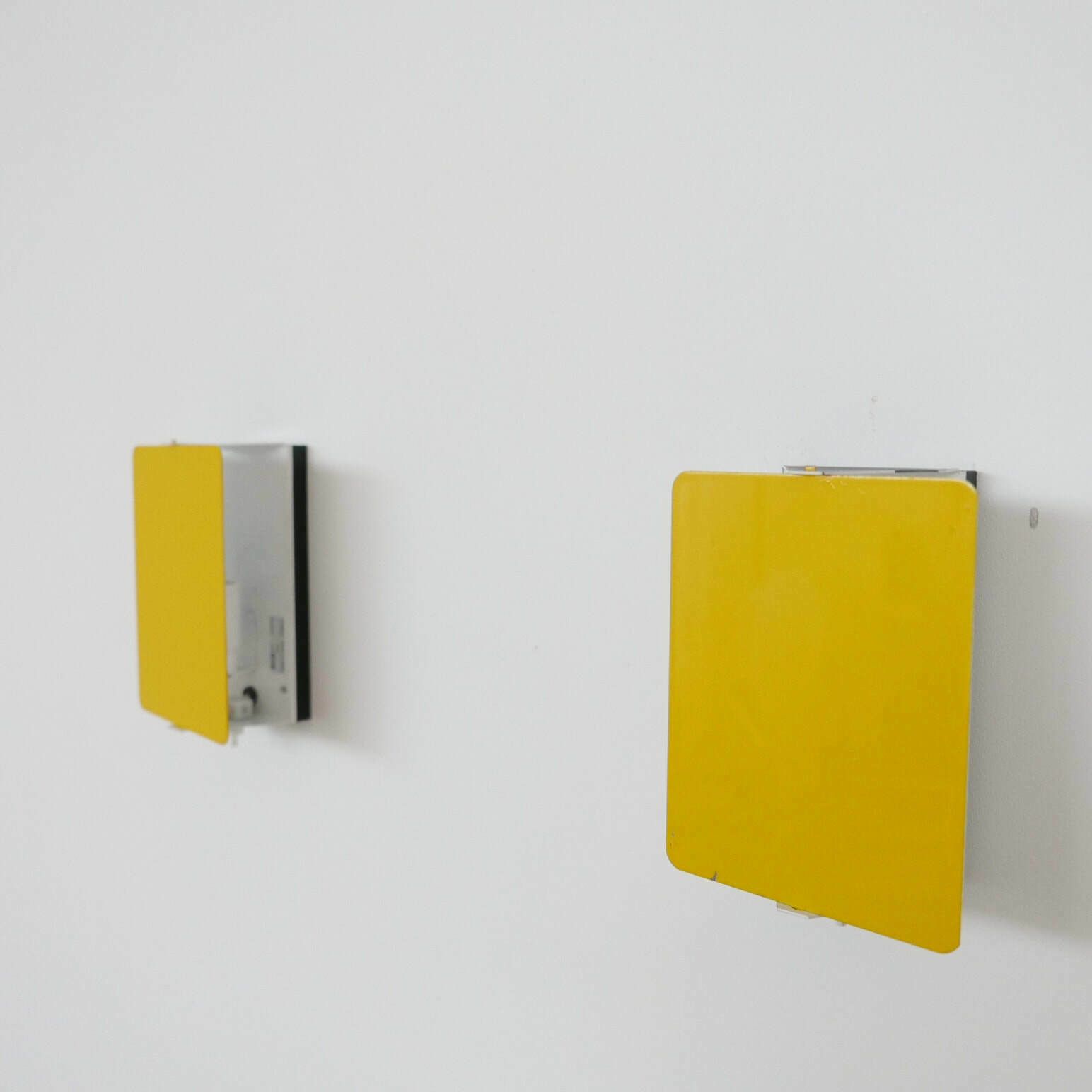 photo for sale Charlotte Perriand Original Yellow Mid Century Wall Lights (3 Available)
