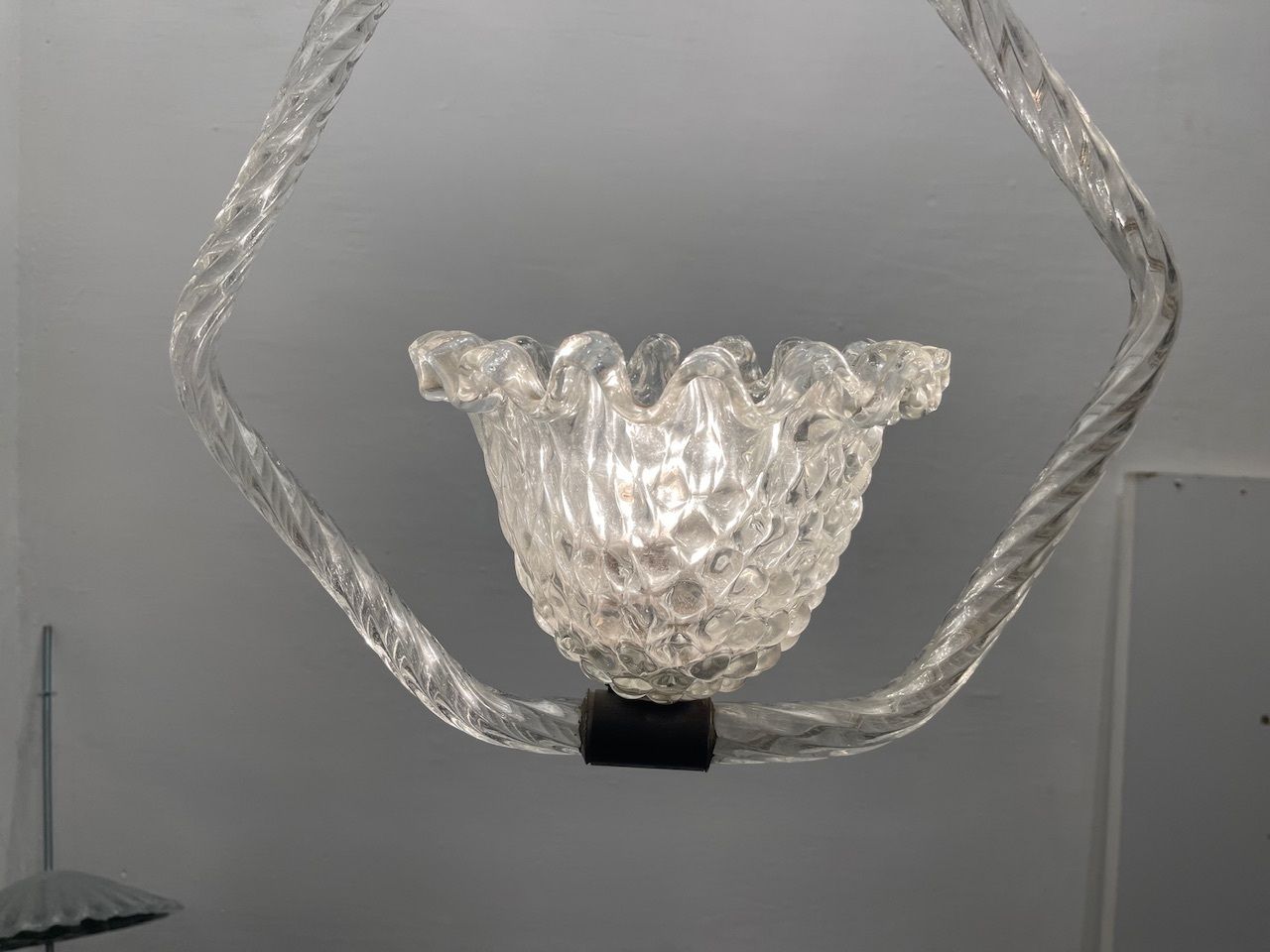 Murano Glass Light Pendant By Ercole Barovier 1940’s photo vinterior