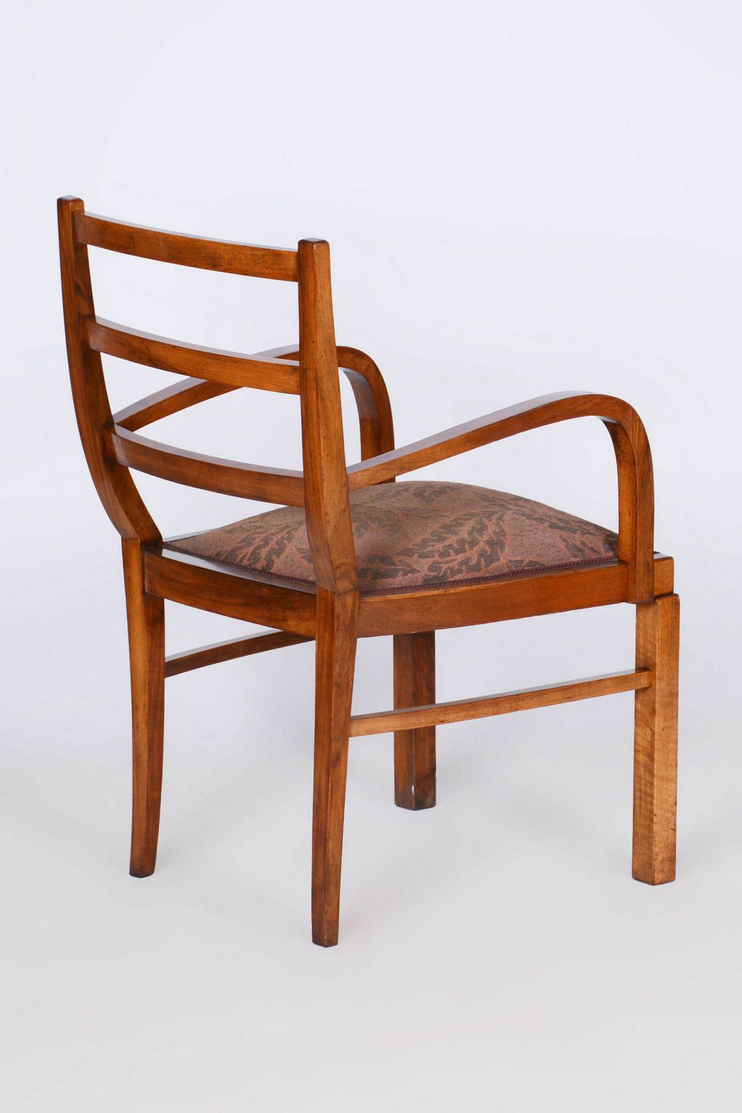 Restored Art Deco Armchair, Walnut, Original Upholstery, Czech, 1920s photo for sale