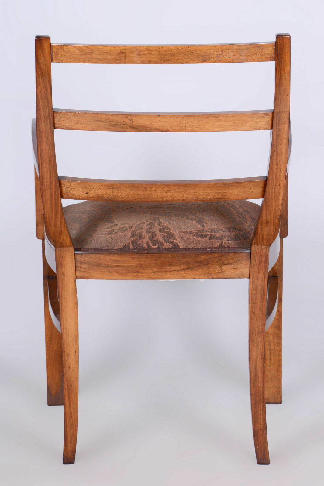 photo furniture Restored Art Deco Armchair, Walnut, Original Upholstery, Czech, 1920s