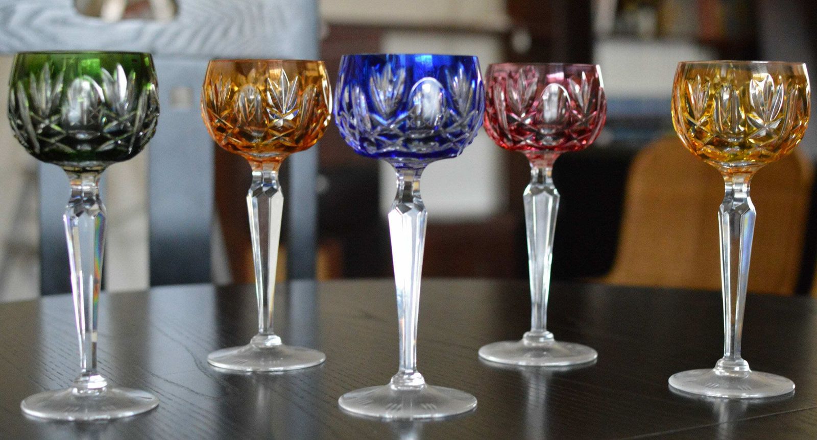 5 Crystal Wine Glass Color Wine Goblet | Cut Pattern By Nachtmann, photo furniture