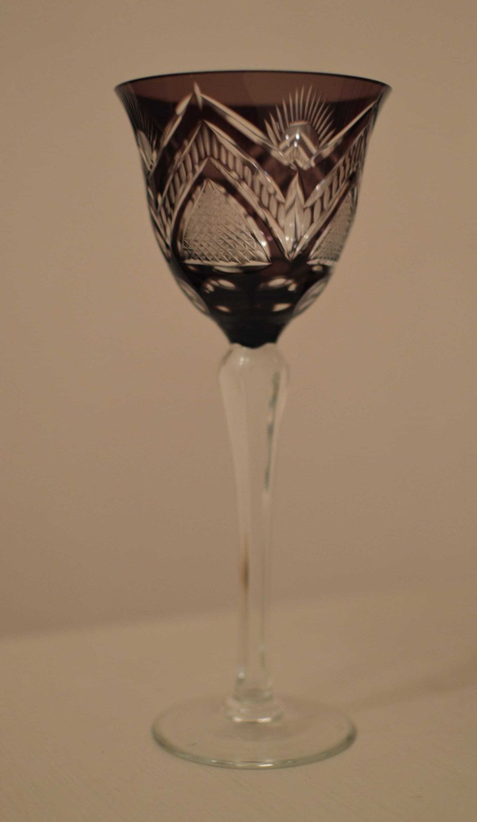 4 Crystal Wine Glass Color Wine Goblet | Cut Pattern By Nachtmann, photo buy