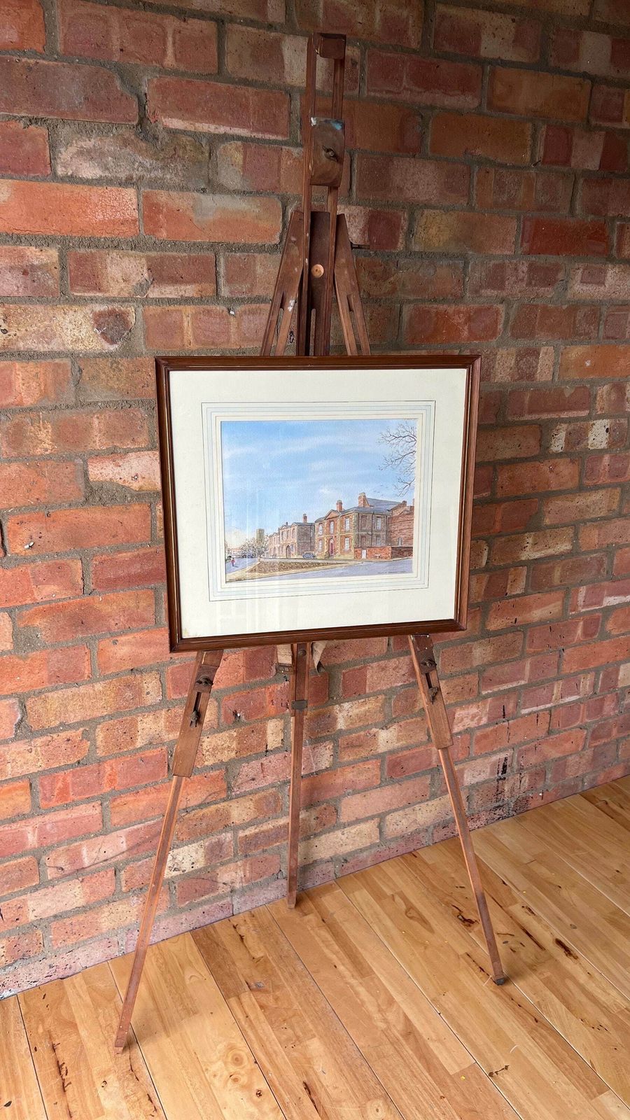 photo furniture Original Framed Watercolour Painting Signed By Ronald Brown [Depicts Bedford Prison Building]