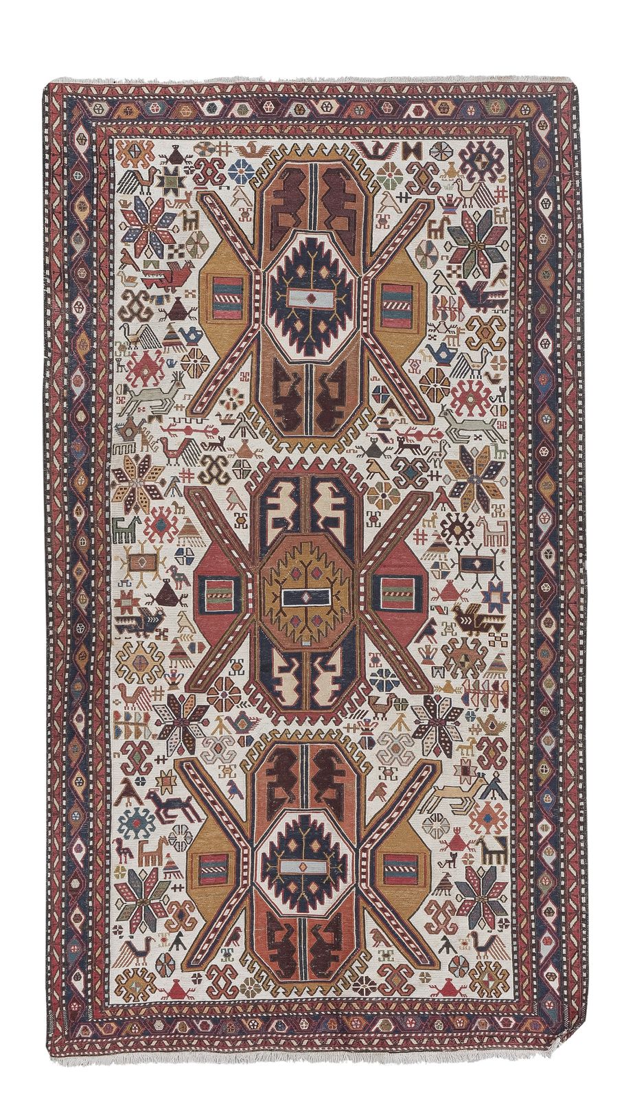 1960s Turkish Animal Pictorial Soumac Rug 3'4'' X 6'4''