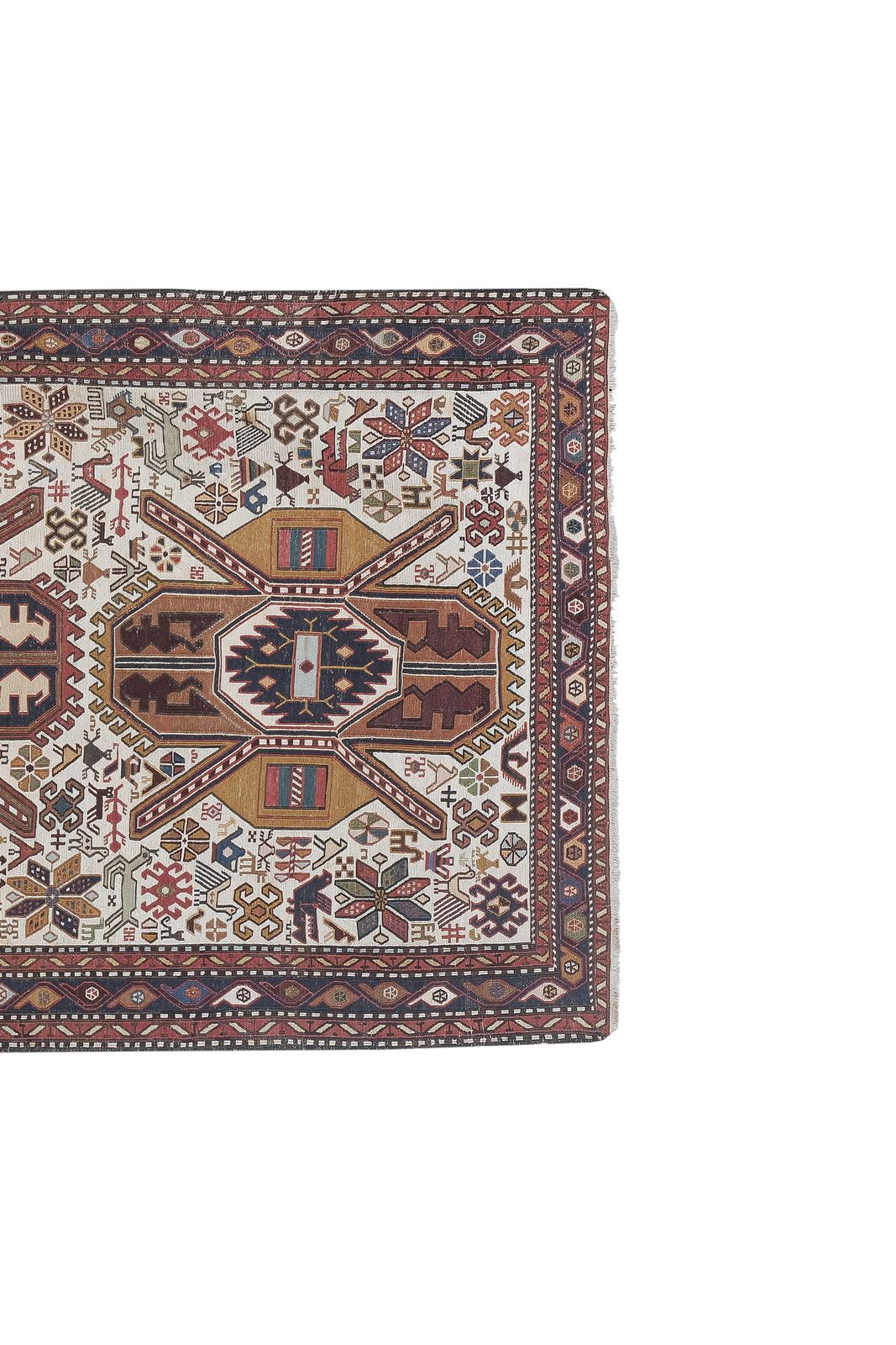 1960s Turkish Animal Pictorial Soumac Rug 3'4'' X 6'4'' photo buy