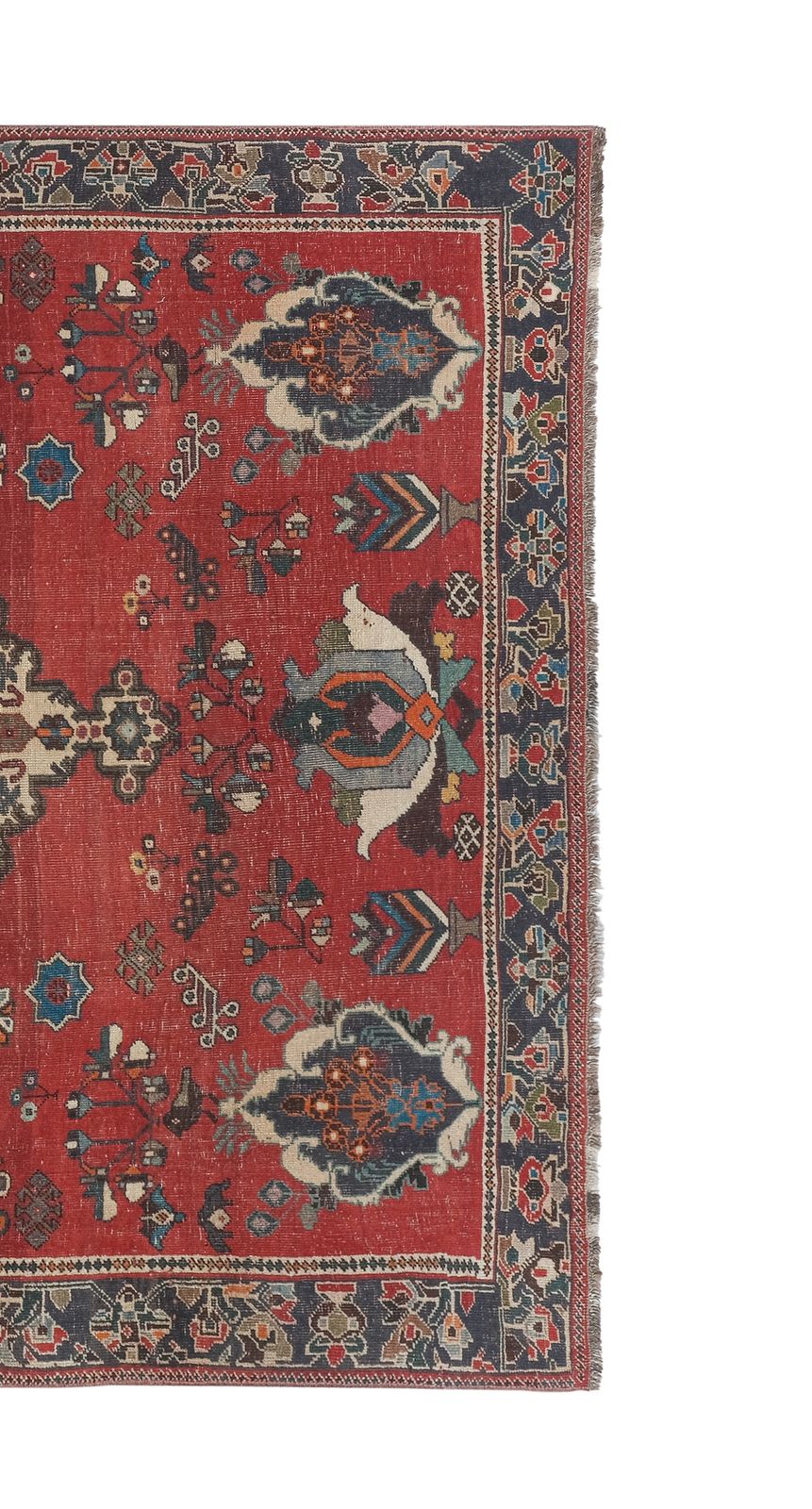 Vintage Red Hand Knotted Turkish Oushak Rug 5'7" X 7'1" photo vintage