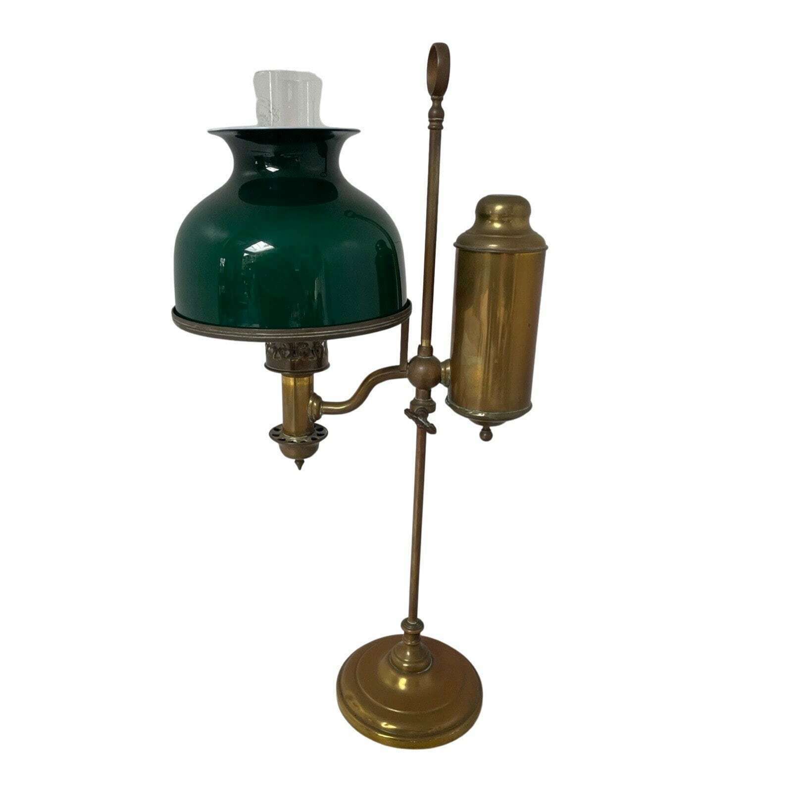 Art Nouveau   Brass With Glass   Table Oil Lamp   Working Condition   Germany, Ca. 1910