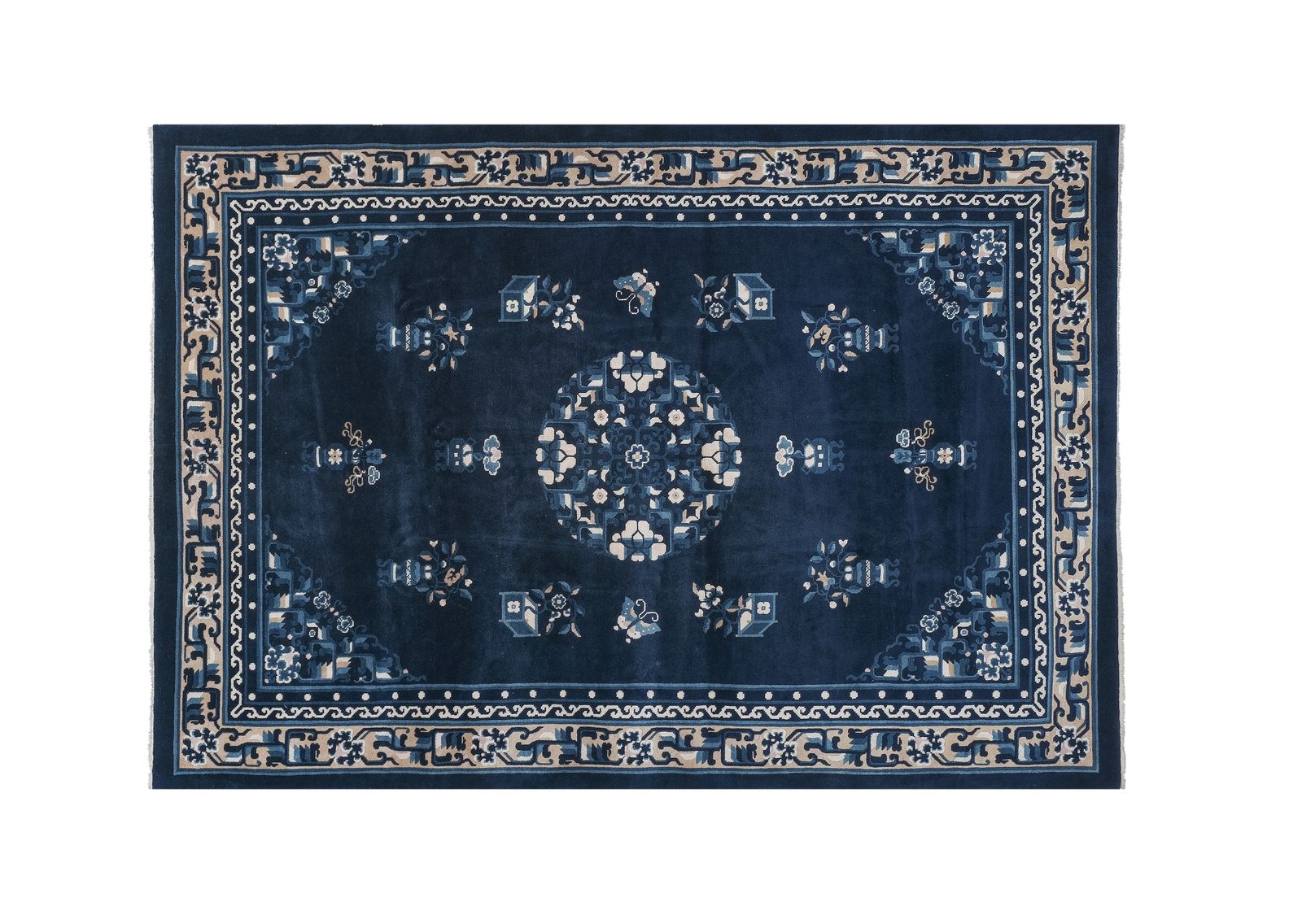 Handknotted Chinese Peking Rug 5'7" X 8'2" photo vintage