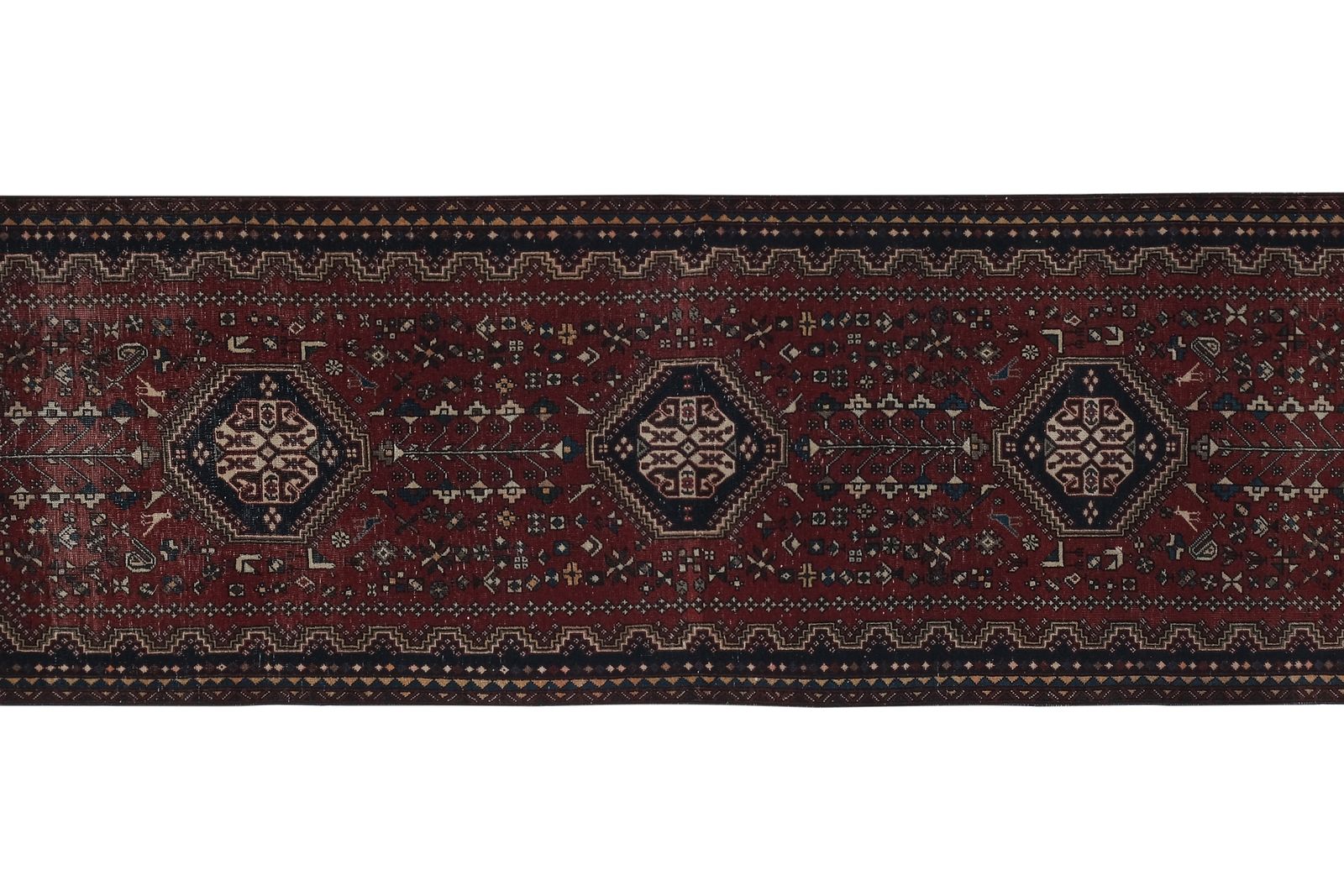 1970s Turkish Hand Knotted Runner Rug 2'7" X 9'6" photo 650.0