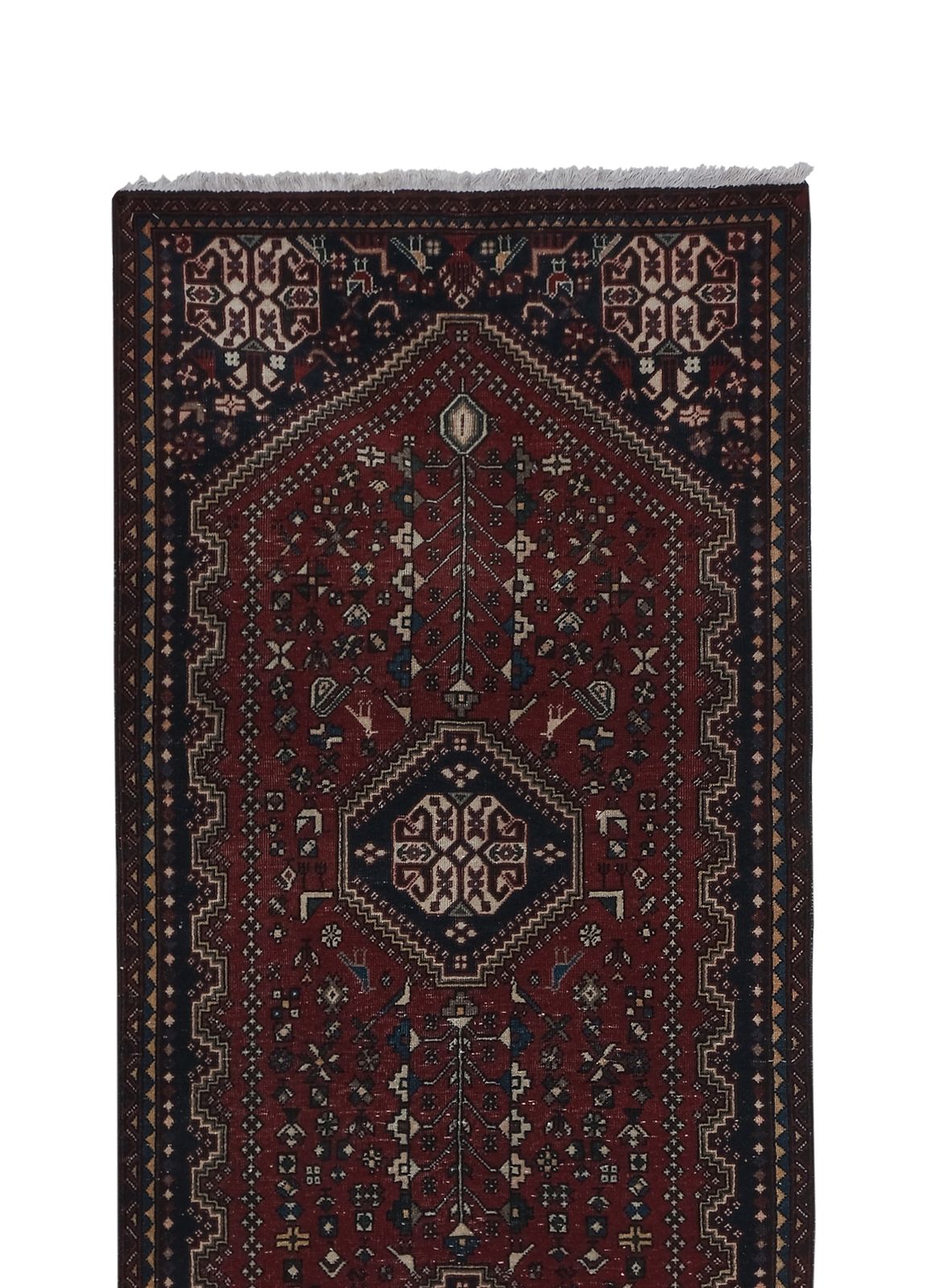 1970s Turkish Hand Knotted Runner Rug 2'7" X 9'6" photo vintage
