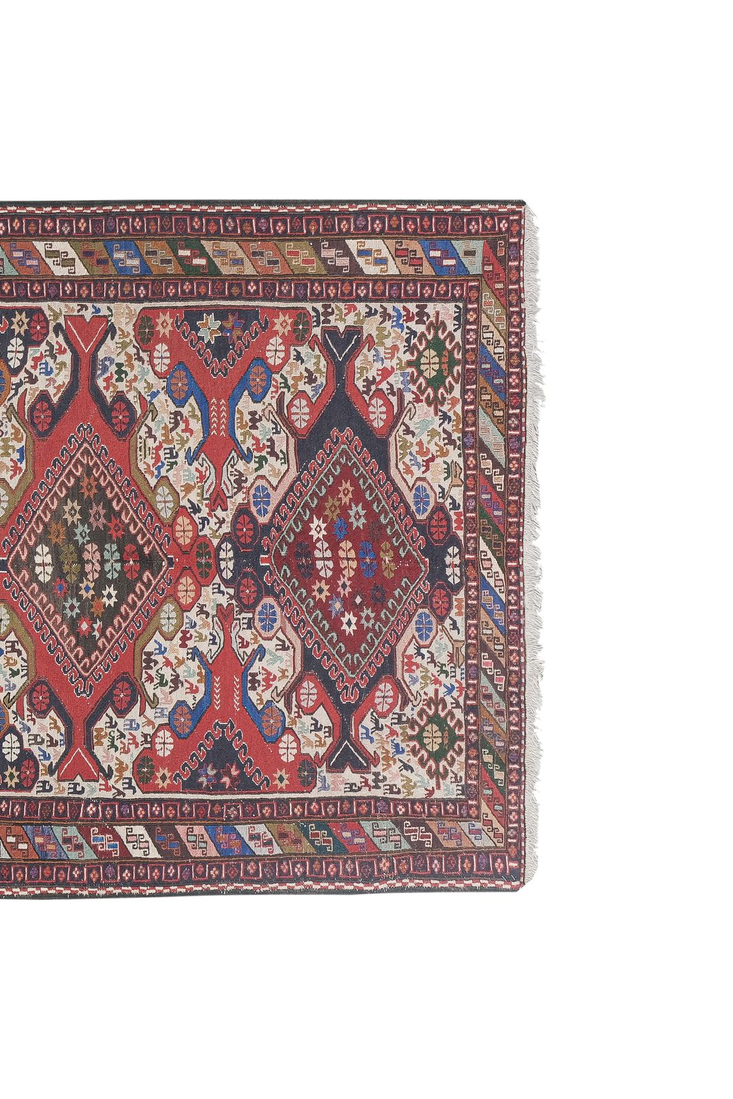 1960s Animal Patterned Soumac Rug 3'10'' X 6'5'' photo for sale