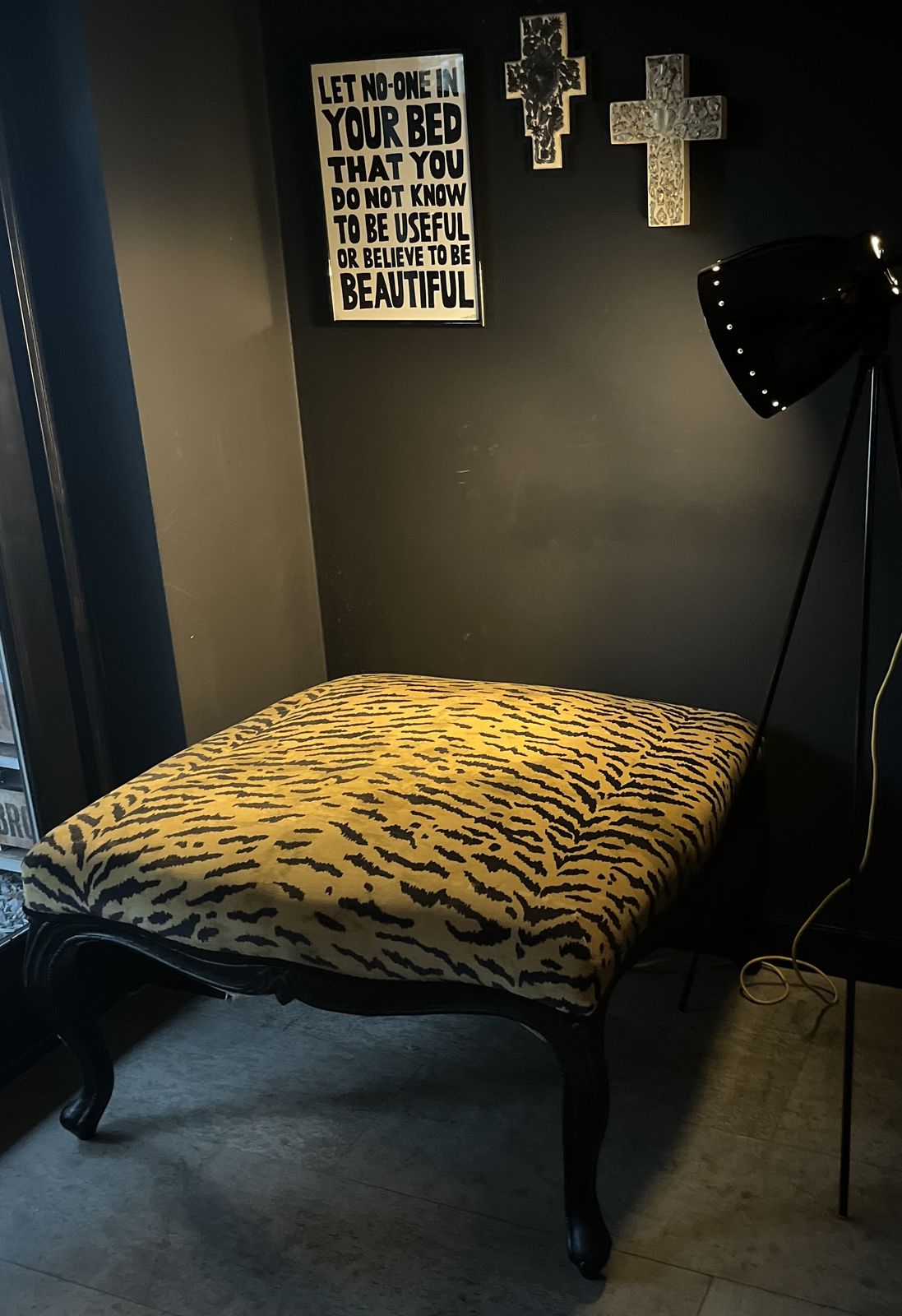 House Of Hackney Tigre Velvet Foot Stool photo buy