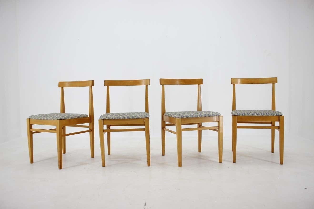 1960s Set Of Four Minimalist Dining Chairs, Czechoslovakia photo furniture
