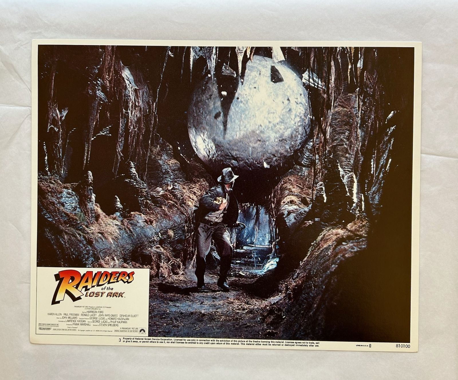 Raiders Of The Lost Ark   Original 1981 Lobby Card #3 photo furniture