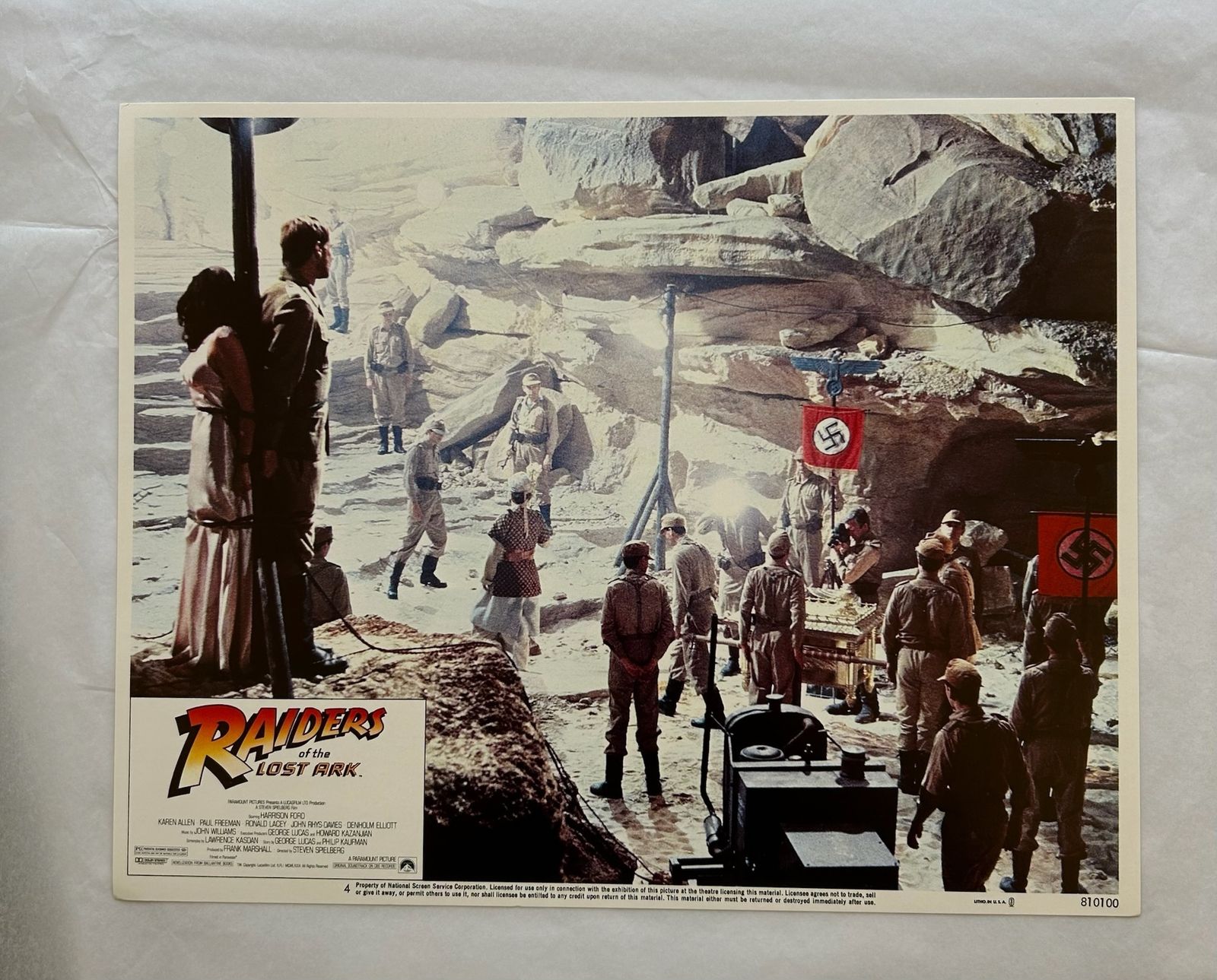 Raiders Of The Lost Ark   Original 1981 Lobby Card #4 photo furniture