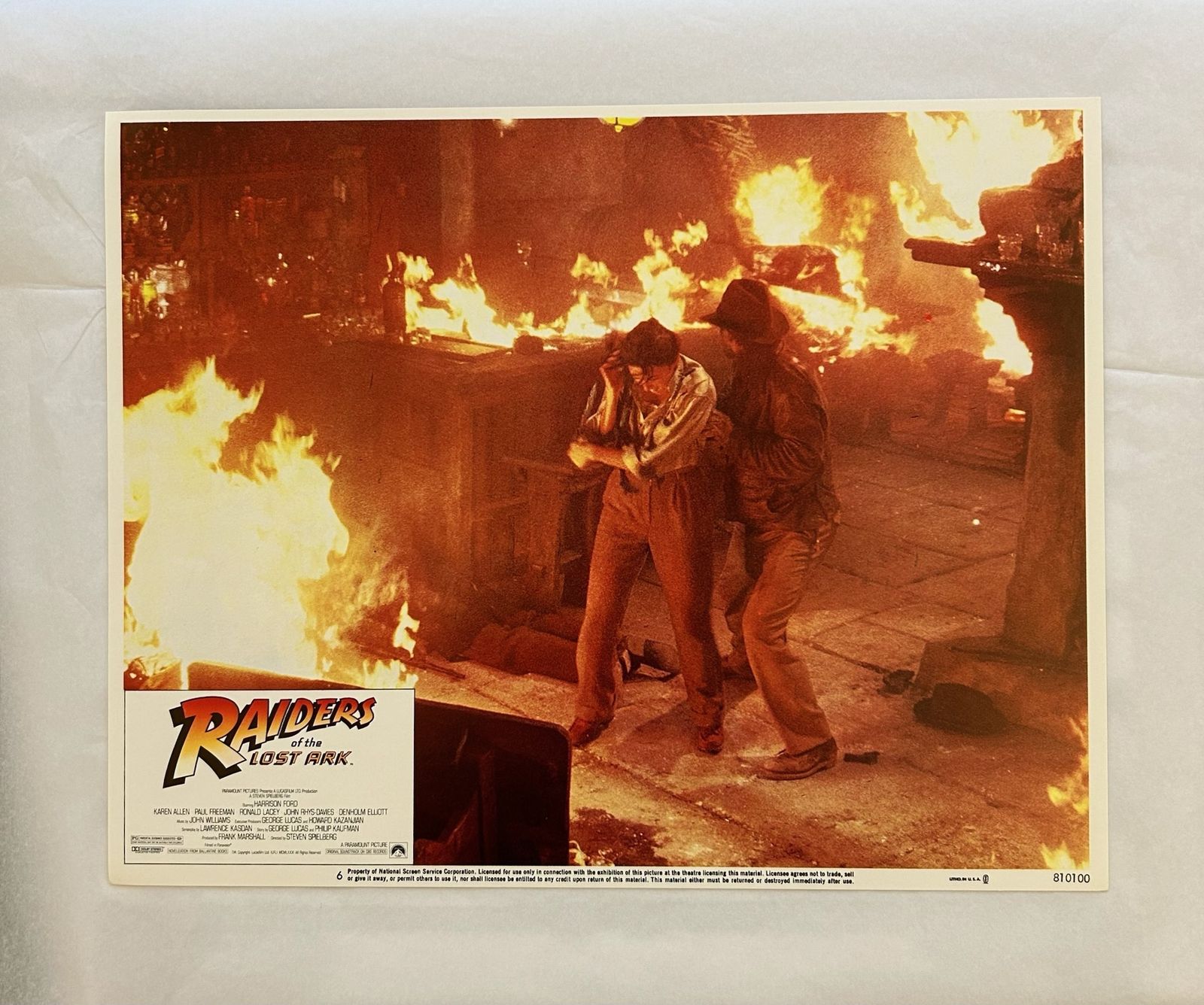 Raiders Of The Lost Ark   Original 1981 Lobby Card #6 photo furniture