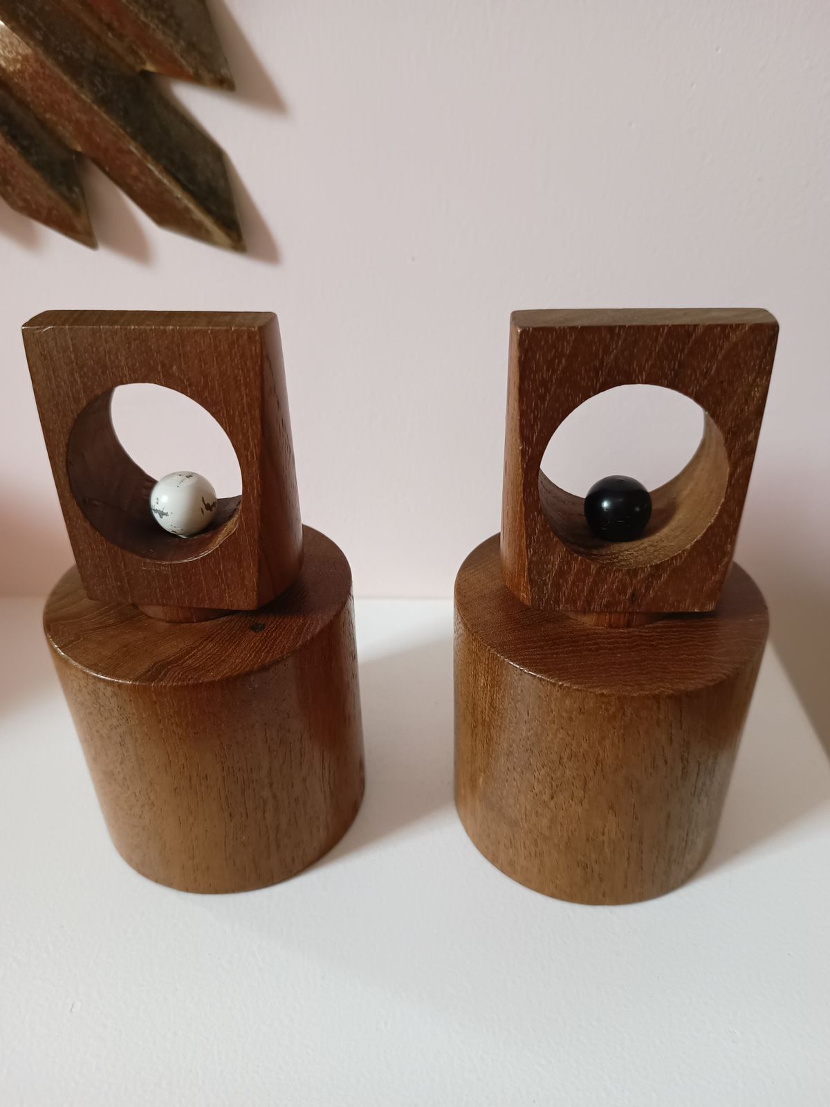 Pair Danish C1950 Jens Quistgaard Dansk Or Laurids Lonborg Teak Condiments Peppermill Saltmill Nissen photo Home Decor