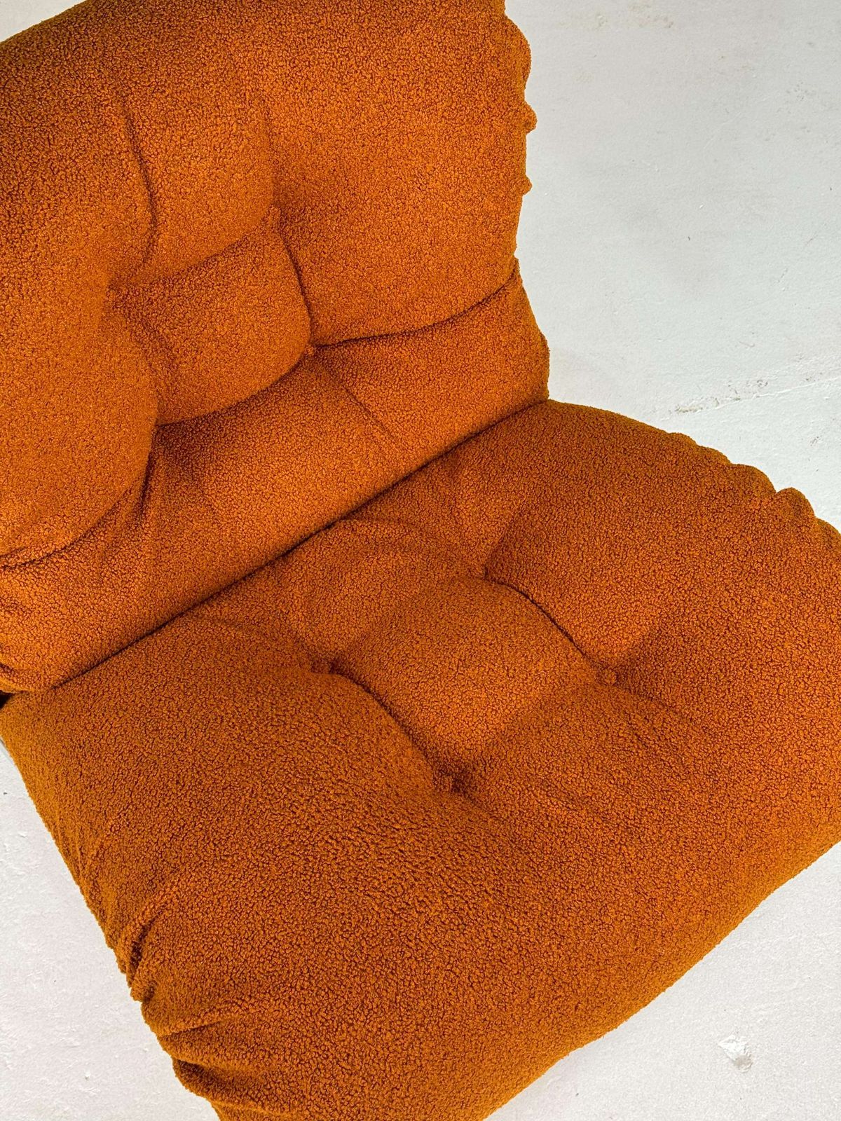 ” Corolla” Italian Mid Century Lounge Chair By I.P.E In Bouclé photo Furniture