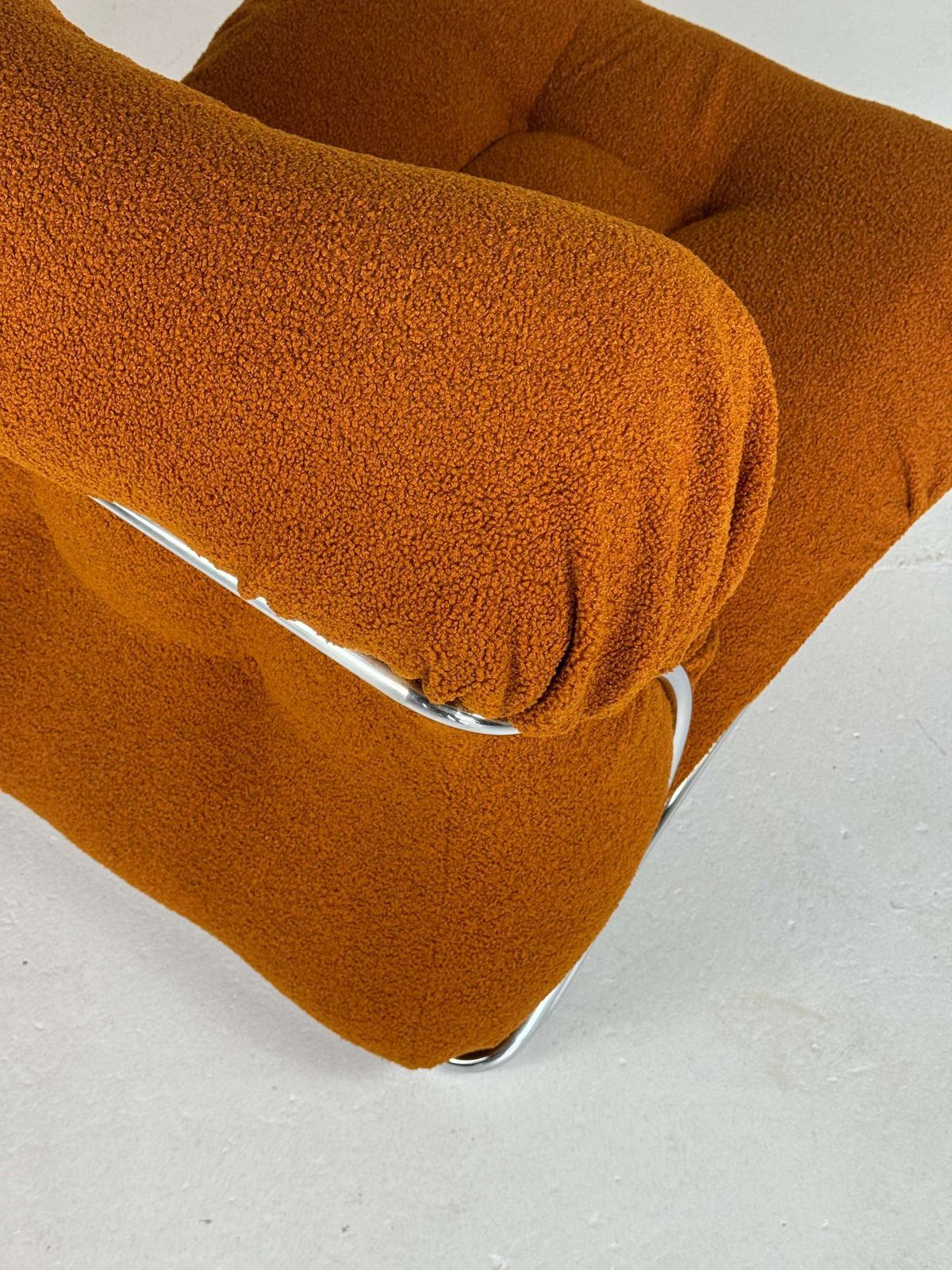 ” Corolla” Italian Mid Century Lounge Chair By I.P.E In Bouclé photo 2450.0