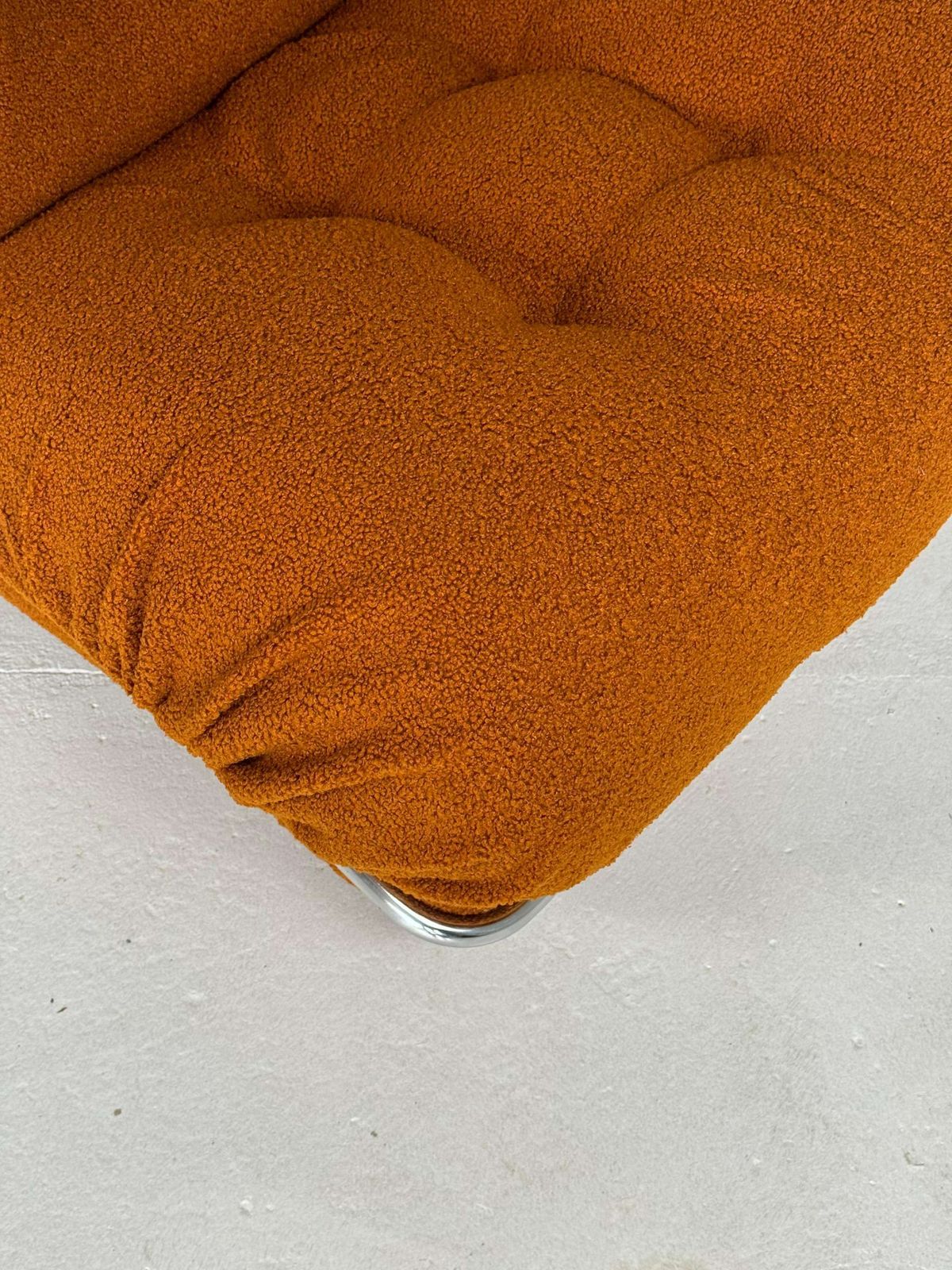 2450.0 ” Corolla” Italian Mid Century Lounge Chair By I.P.E In Bouclé photo
