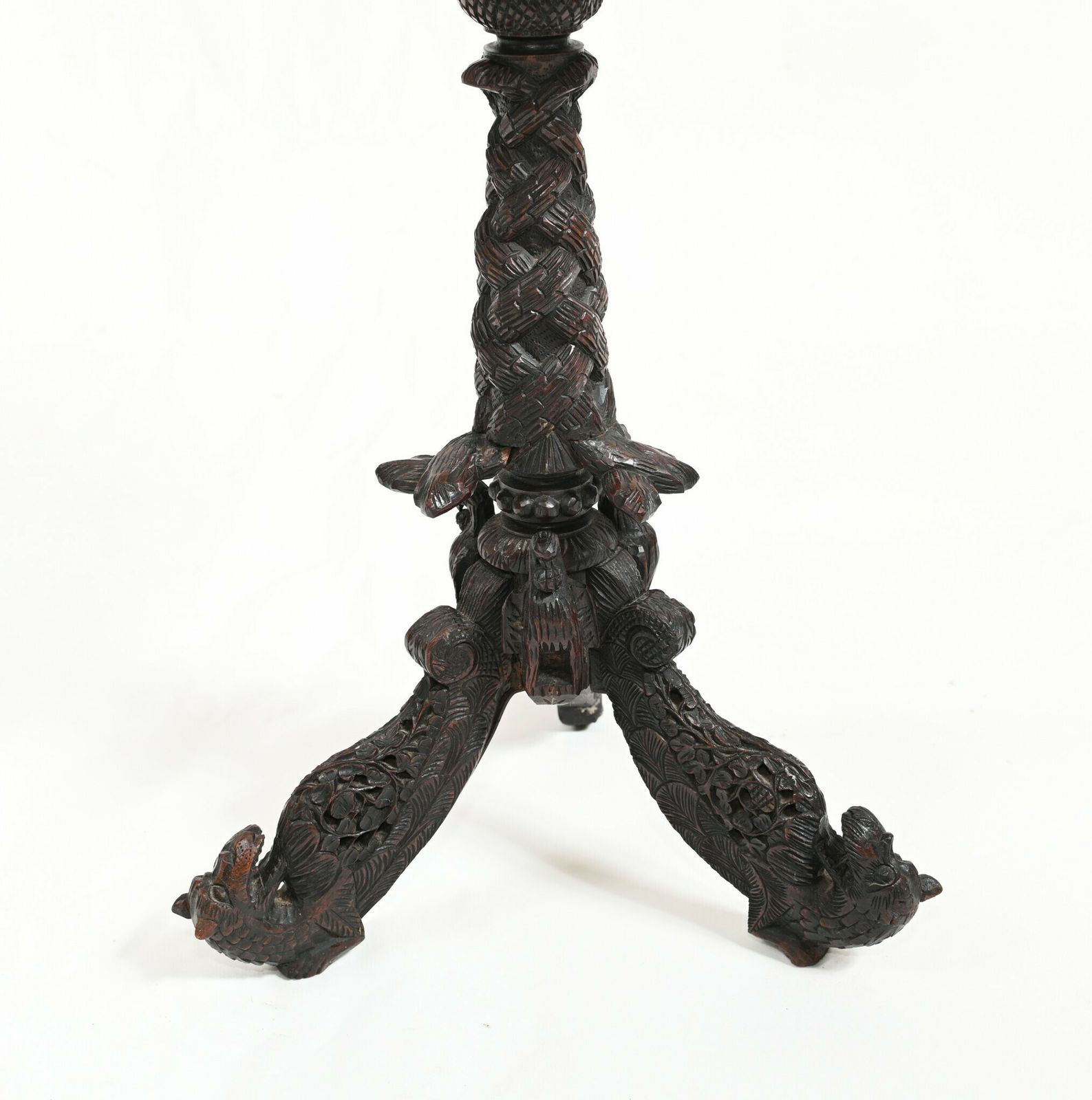 Carved Burmese Side Table Myanmar Burma Furniture 1840 photo 1275.0