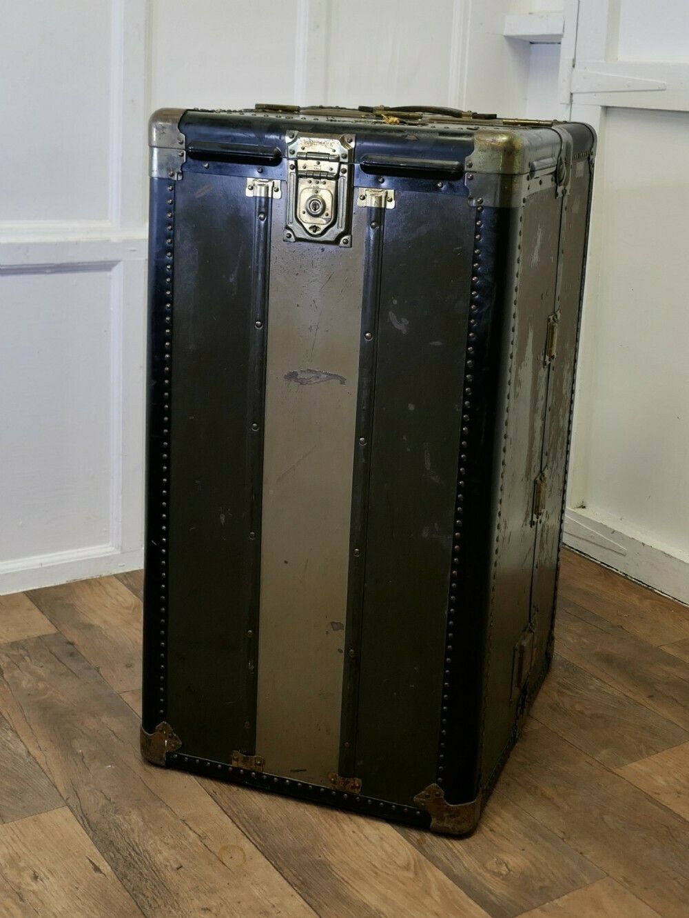Art Deco Steamer Trunk Or Cabin Wardrobe By Hartman Luggage Co. photo Furniture