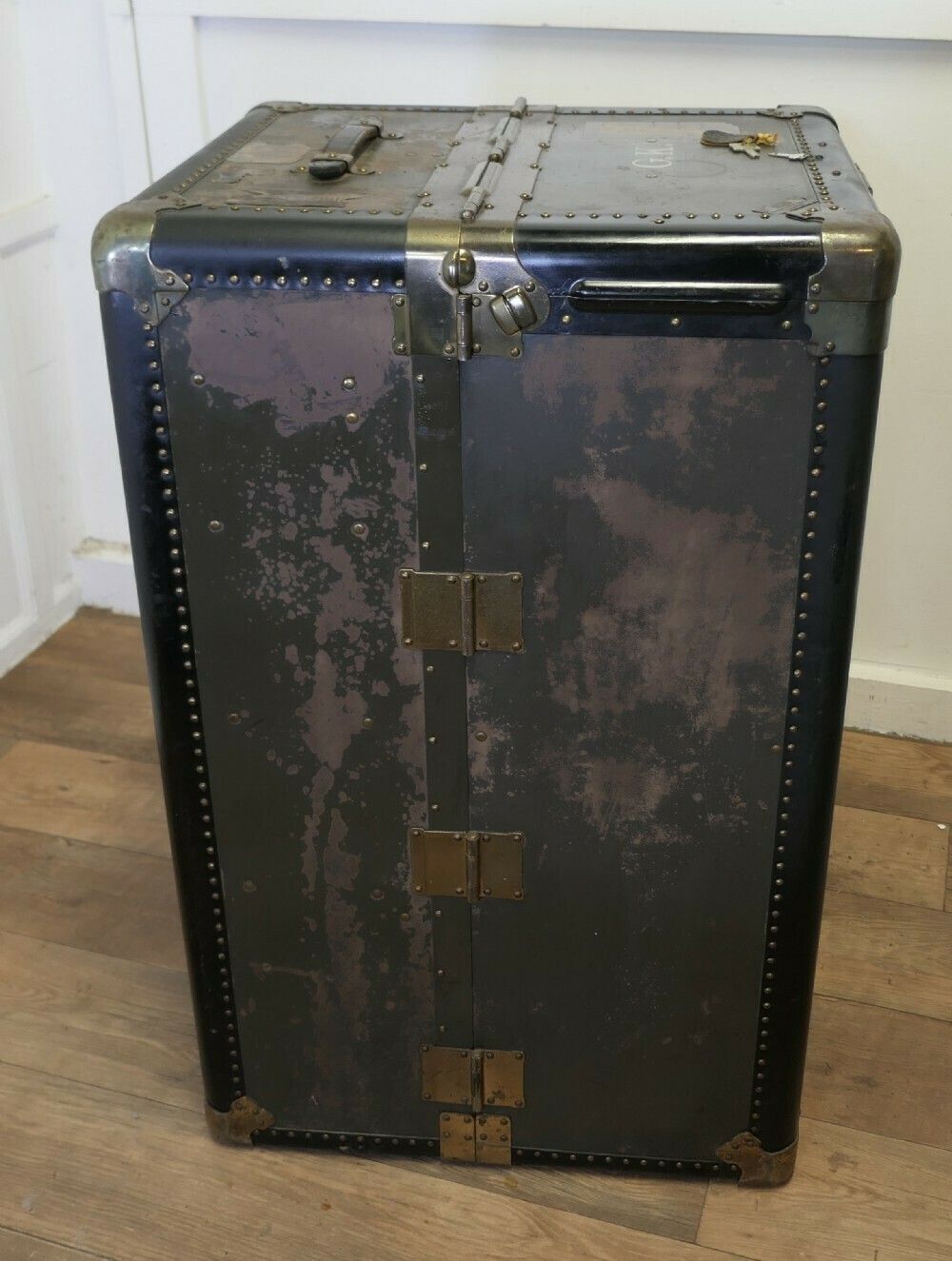 Art Deco Steamer Trunk Or Cabin Wardrobe By Hartman Luggage Co. photo vinterior