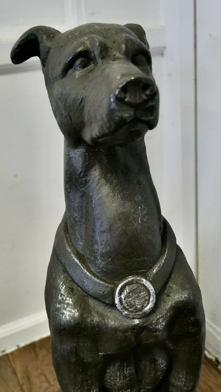 Pair Of Large Sculptured Greyhound Dogs photo vinterior