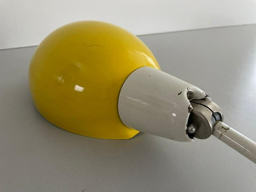 Italian Yellow White Metal Twin Shade Large Single Sconce, 1950s, Italy photo buy