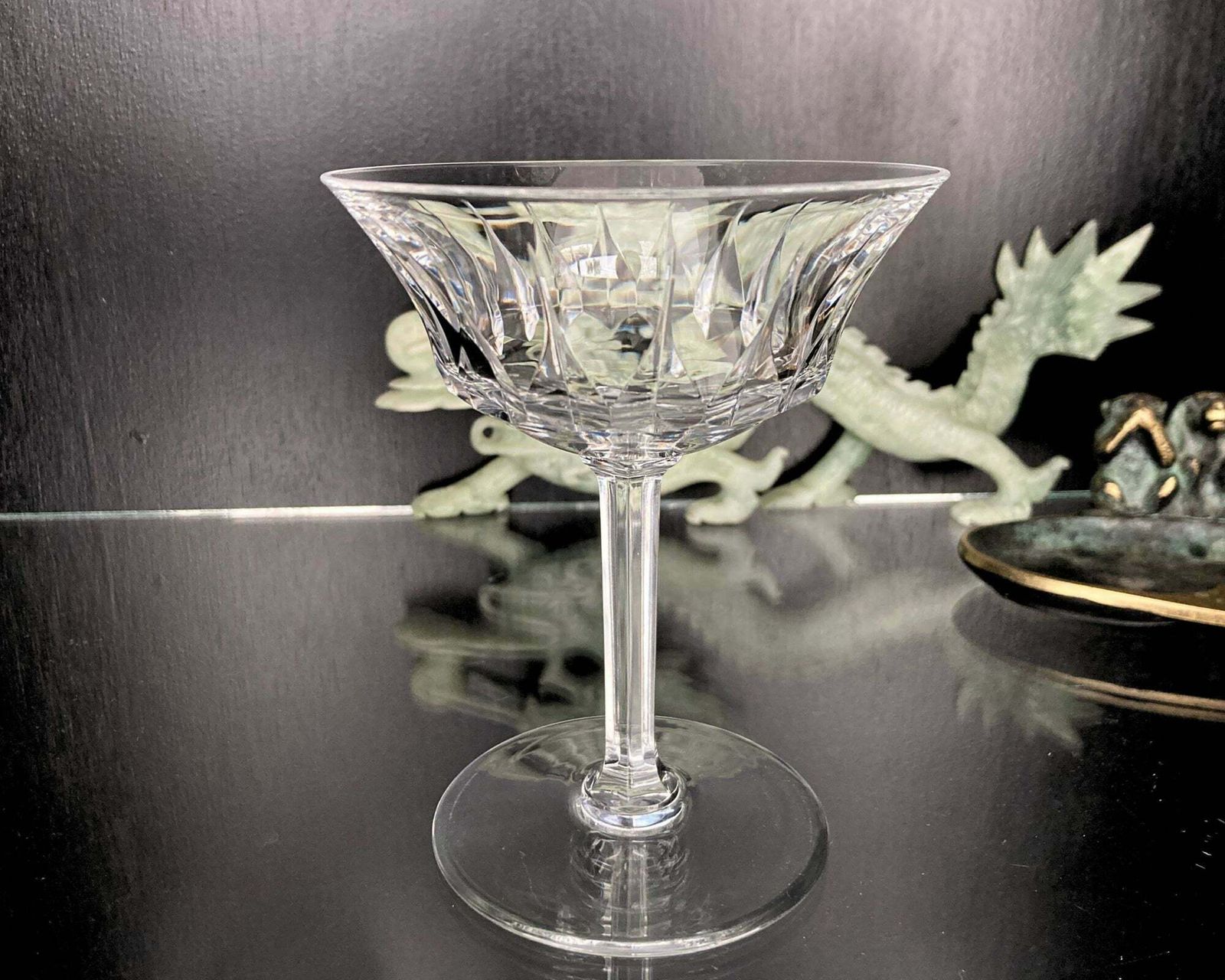 Val Saint Lambert Coupes | 12 Stuks Champagneglazen | Kristal Ca. Jaren 1950 photo 586.0