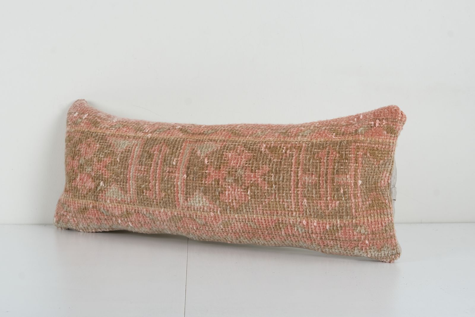 Traditional Turkish Rug Pillow Cover, Ethnic Handmade Lumbar Cover, Carpet Soft Wool Pillow photo furniture