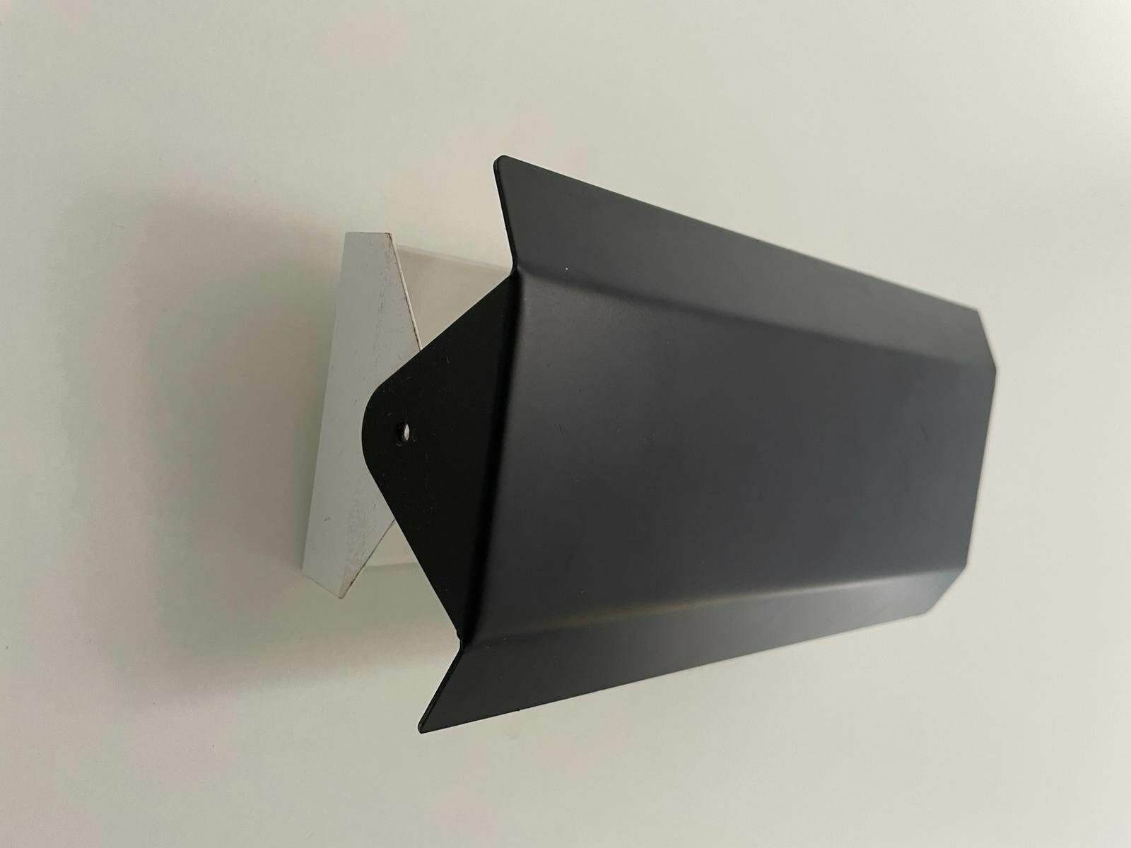 photo furniture Mid Century Modern Black And White Metal Pair Of Sconces By Horn Leuchten, Adjustable Reflectors, Stilnovo Era, 1950s, Germany
