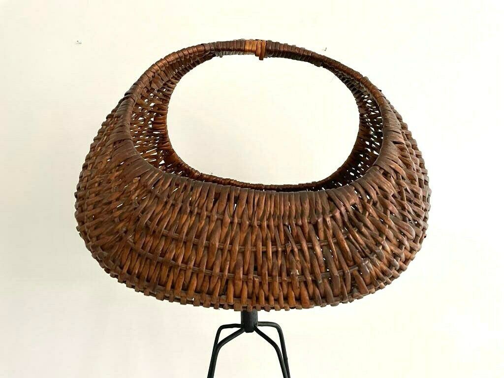 photo for sale Italian Design Wicker Floor Basket, 1960s, Italy