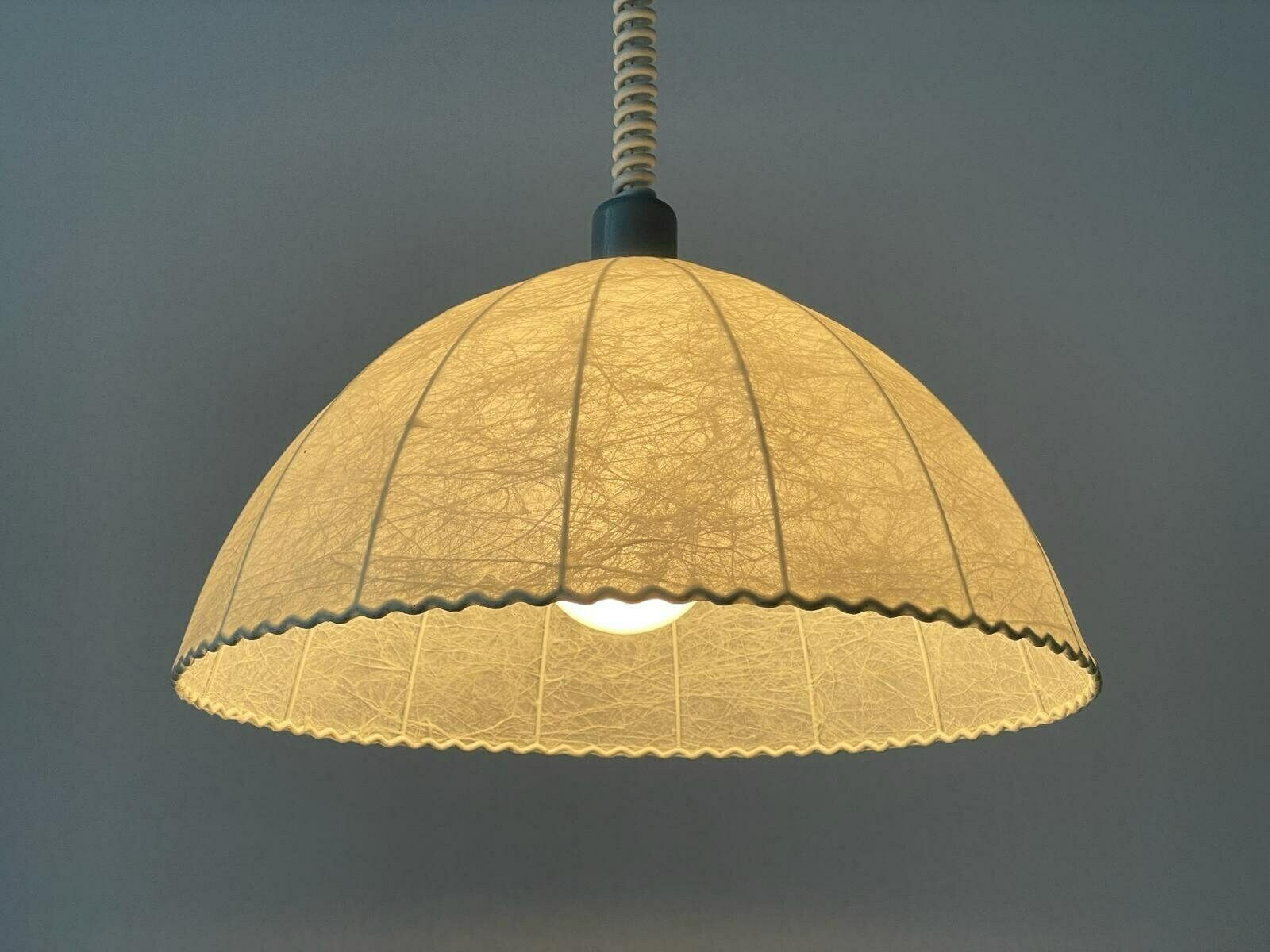 Cocoon Pendant Lamp By Goldkant With Grey Metal Top, 1960s, Germany photo 1553.0