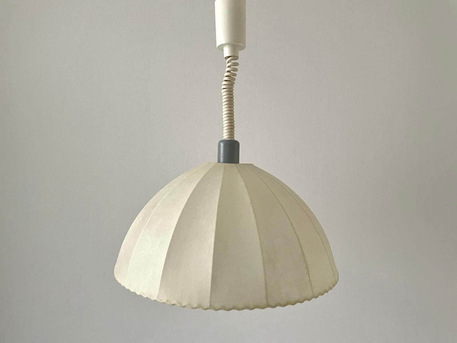 Cocoon Pendant Lamp By Goldkant With Grey Metal Top, 1960s, Germany photo vinterior