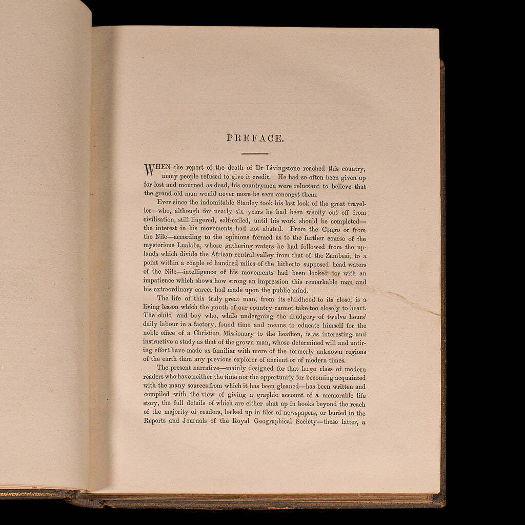 Antique Life & Explorations Of DR Livingstone Book, African Travel, Victorian photo 795.0