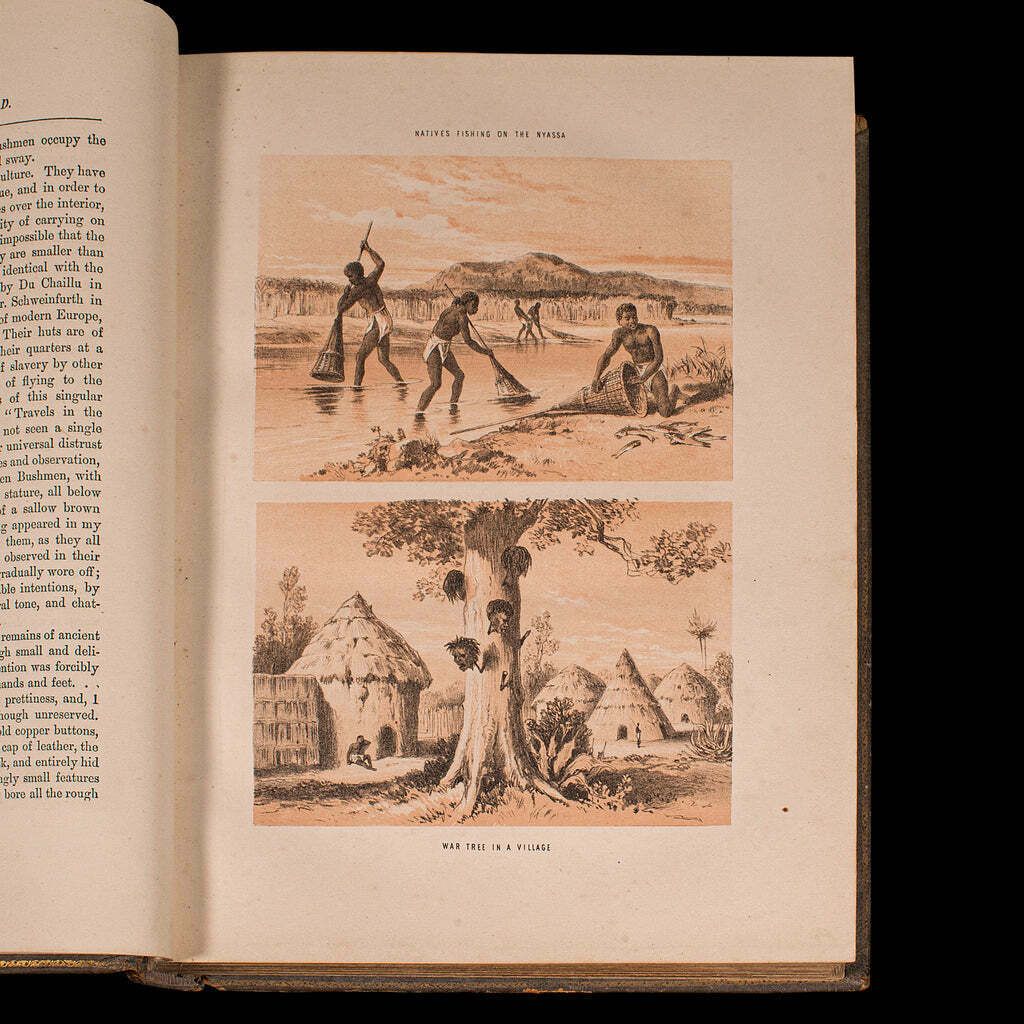 Antique Life & Explorations Of DR Livingstone Book, African Travel, Victorian photo buy