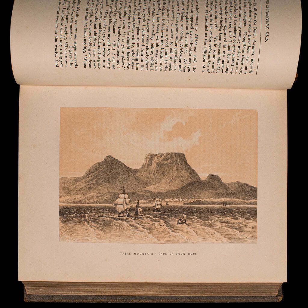 Antique Life & Explorations Of DR Livingstone Book, African Travel, Victorian photo vintage