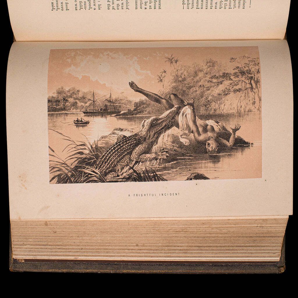 photo for sale Antique Life & Explorations Of DR Livingstone Book, African Travel, Victorian