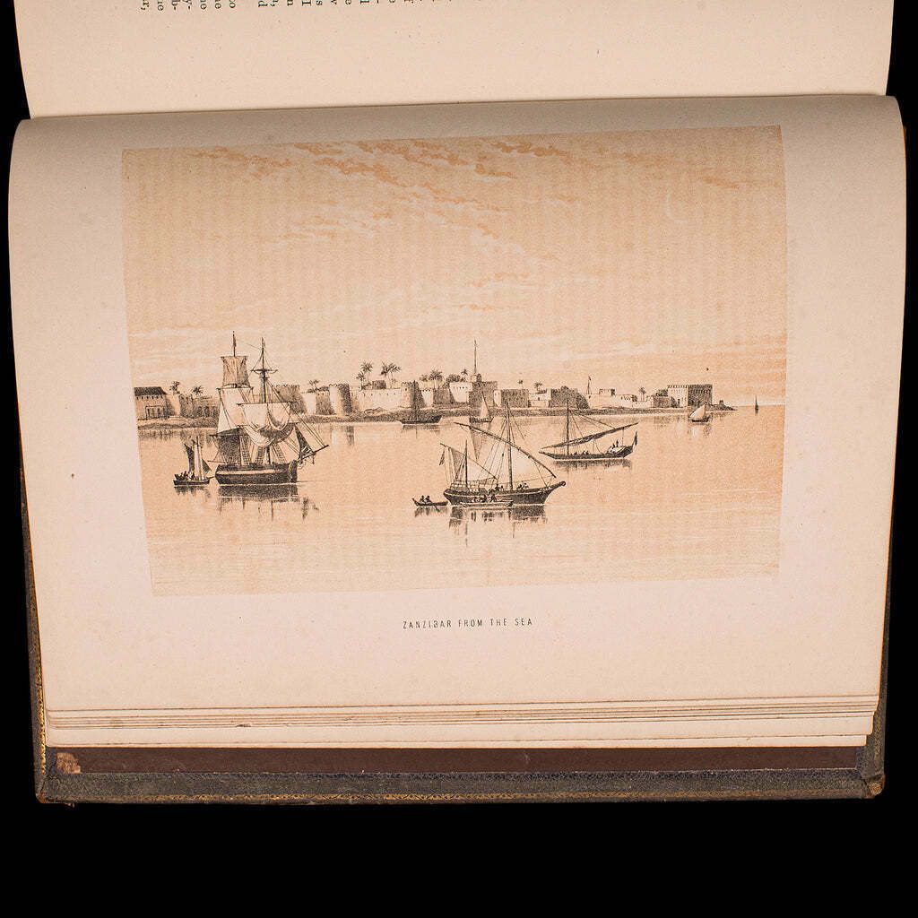 795.0 Antique Life & Explorations Of DR Livingstone Book, African Travel, Victorian photo