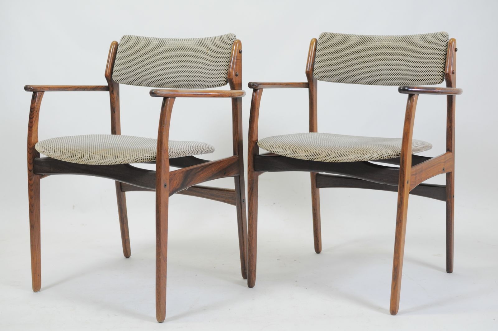 1960s Set Of Four Erik Buch Model 50 Armchairs In Rosewood Reupholstered With Fabric Of Choice photo furniture