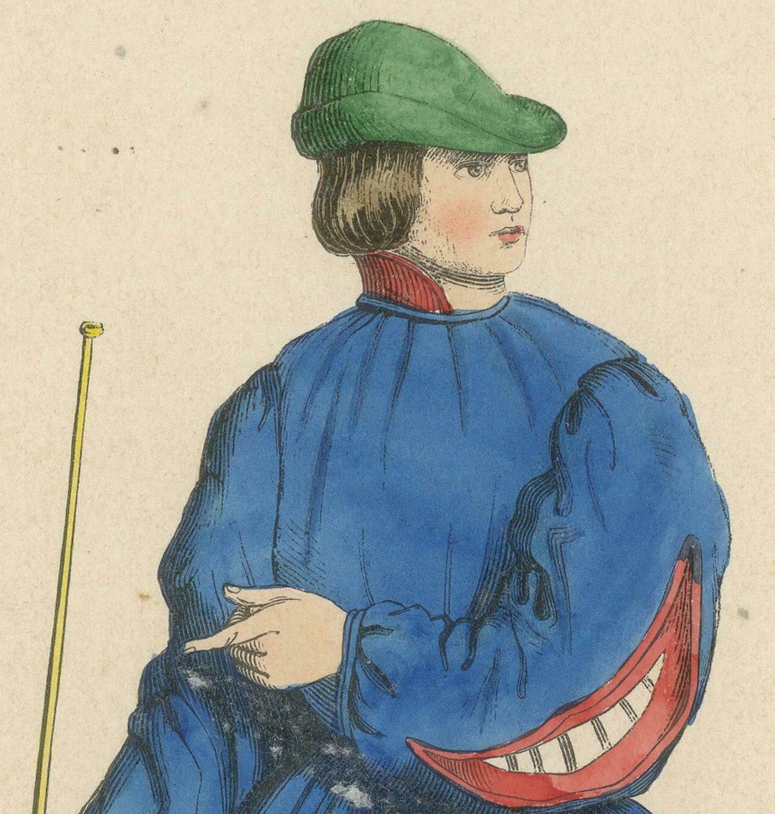 Renaissance Herald: The Messenger Of News, Engraved, Colored And Published, 1847 photo for sale