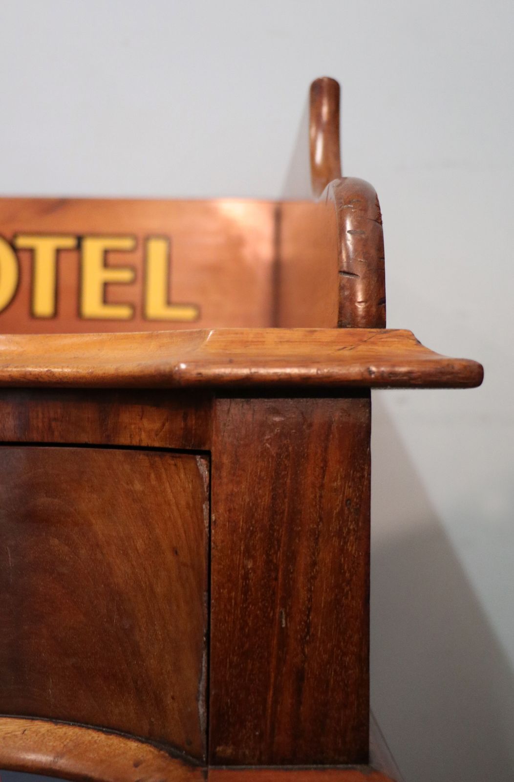 495.0 A Lovely Mahogany Side Table Or Washstand Sign Written For The Midland Grand Hotel. photo