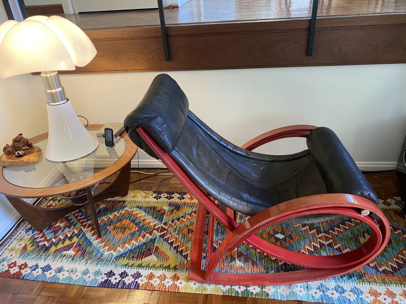 1390.0 Gae Aulenti Sgarsul Lounge Rocking Chair   Two Available photo