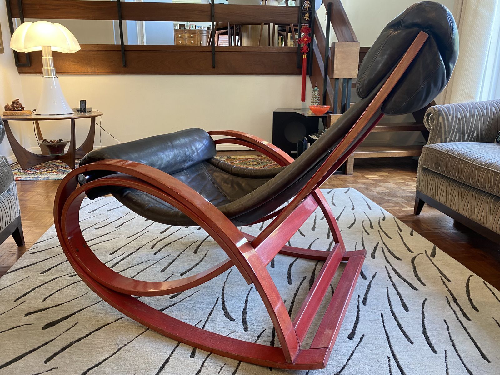 photo vinterior Gae Aulenti Sgarsul Lounge Rocking Chair   Two Available