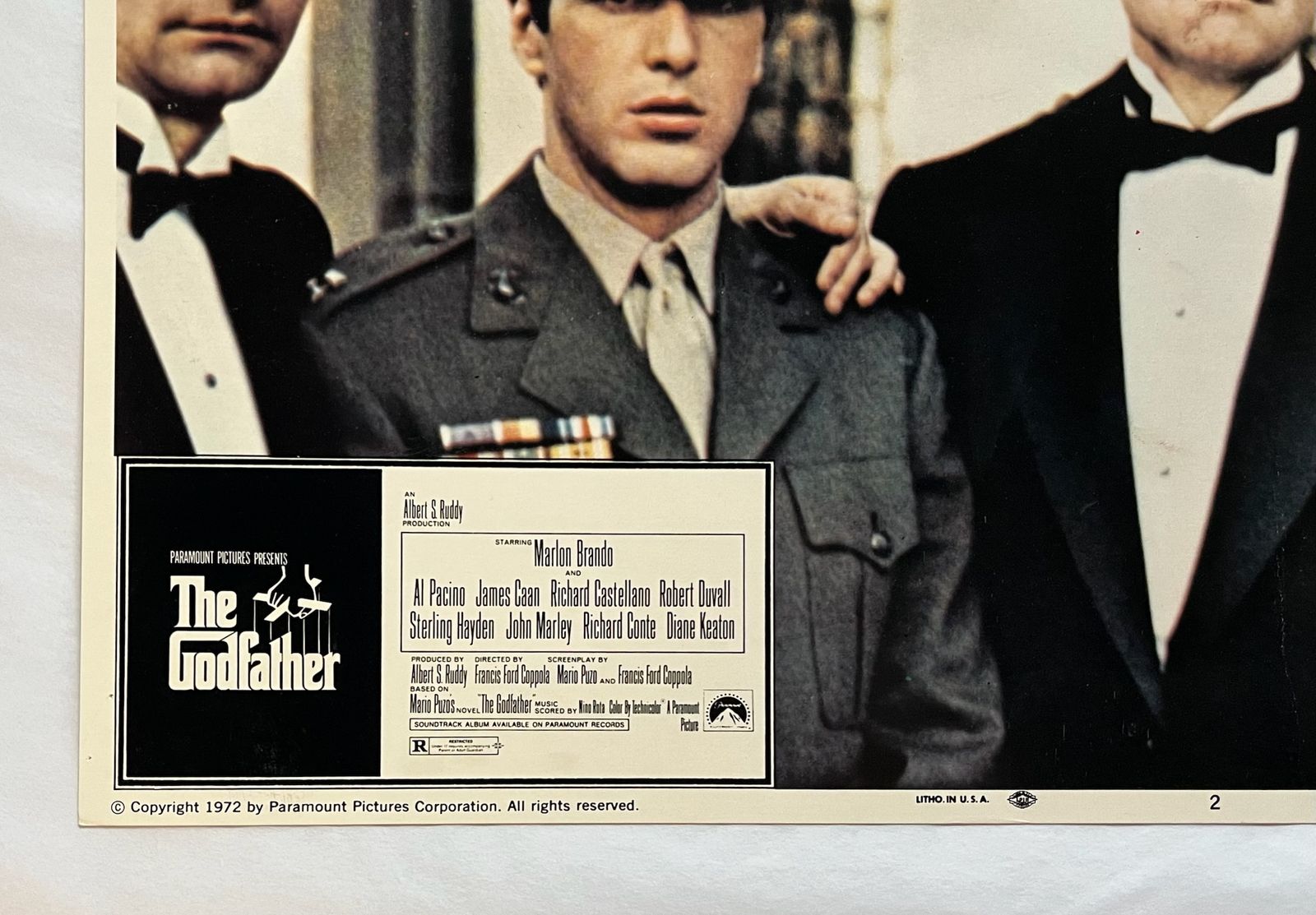 The Godfather   Original 1972 Lobby Card #2 photo for sale