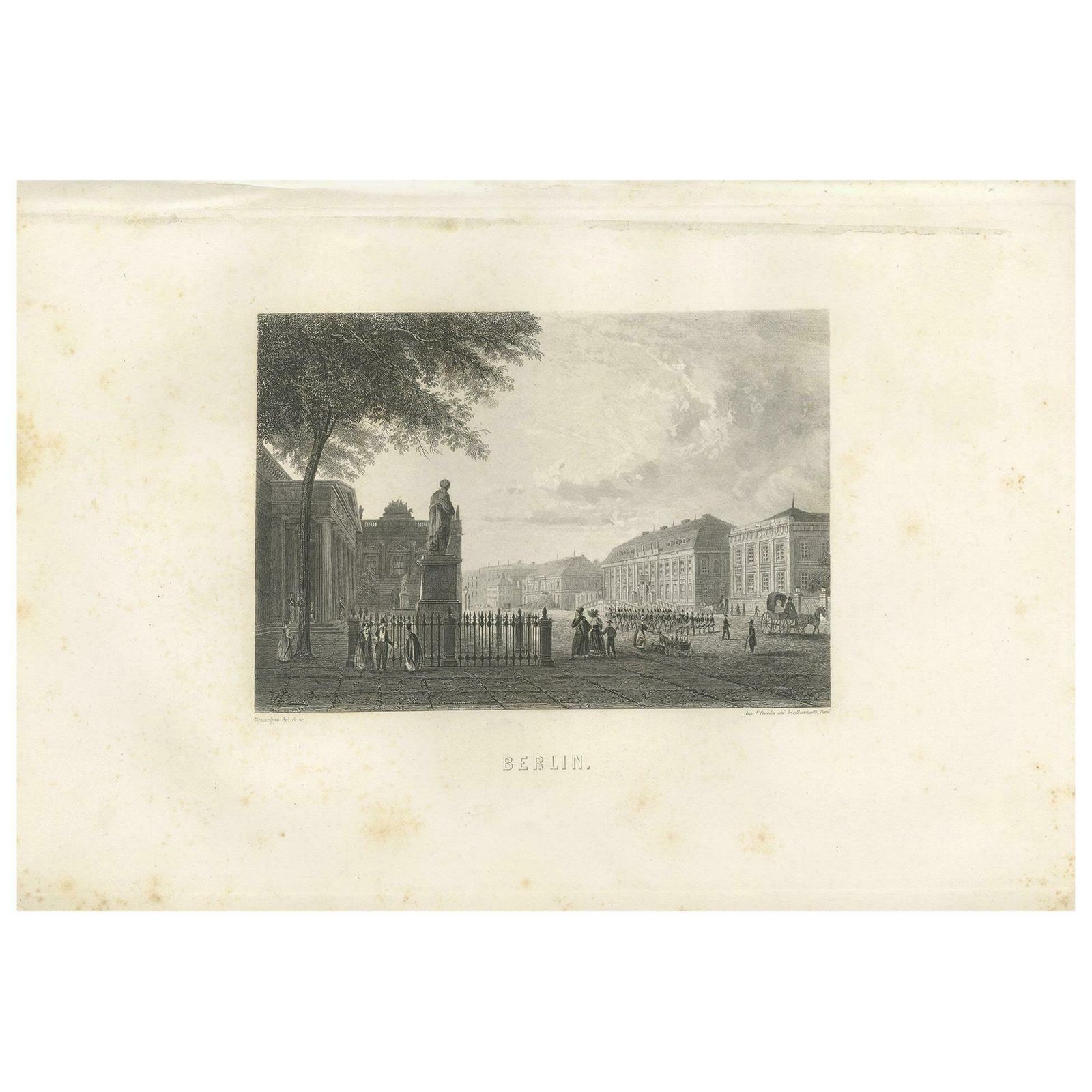 Antique Print Of The City Of Berlin By Grégoire '1883' £87.41
