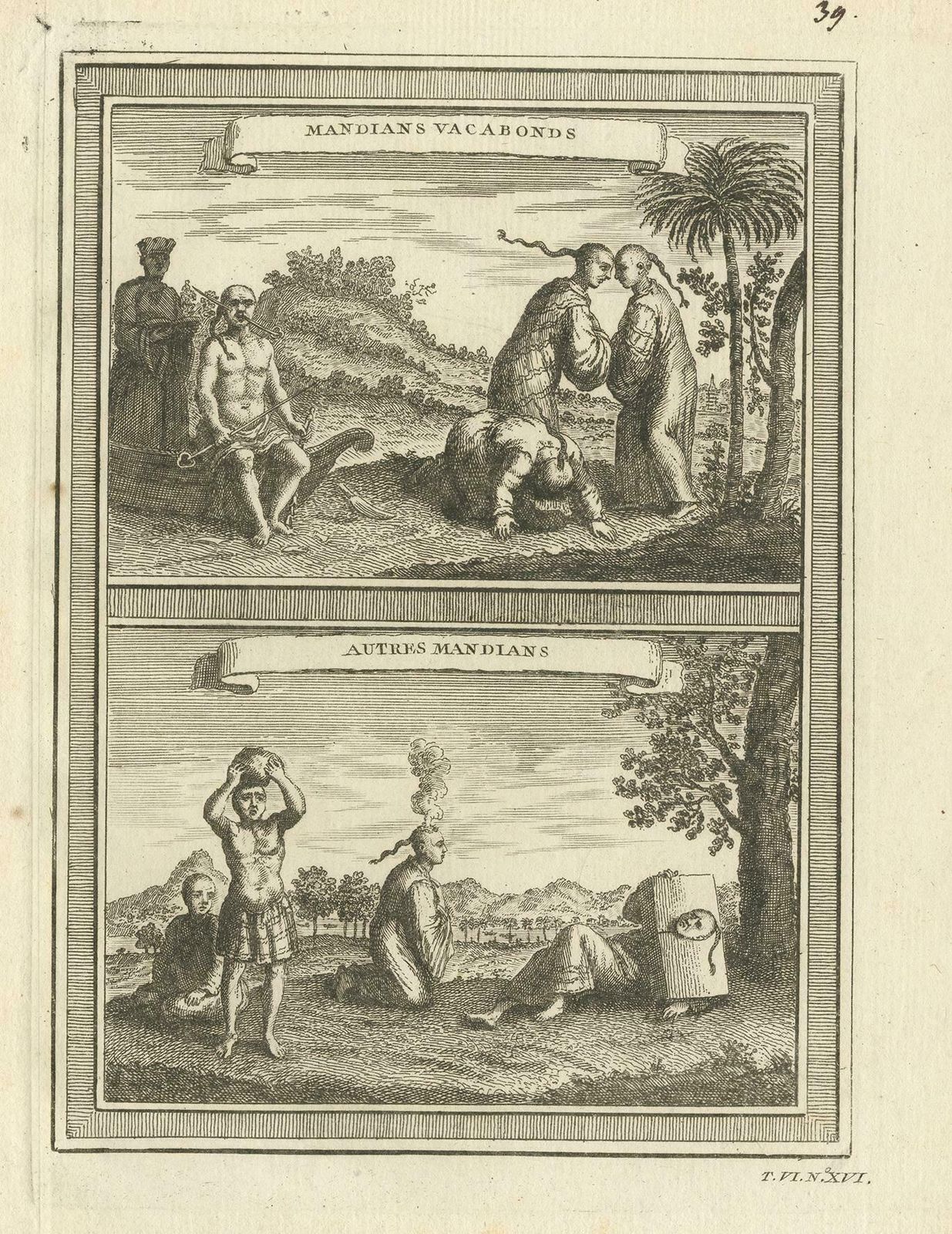 Antique Print Of Chinese Vagabonds By Prévost, 1748 photo Art